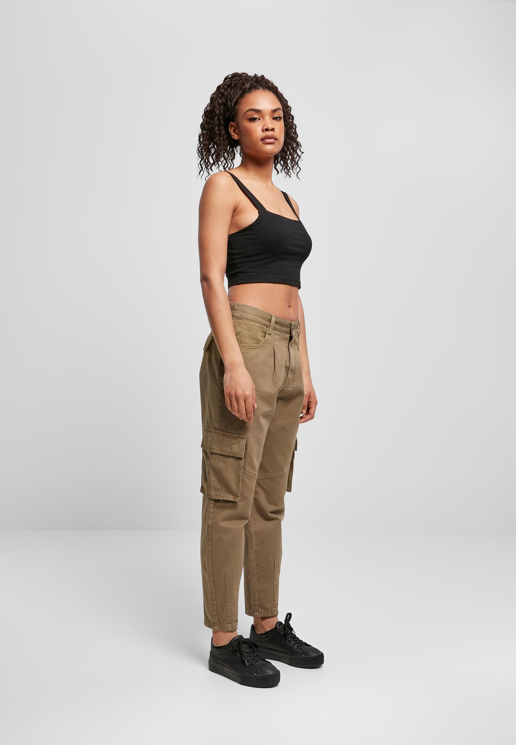 URBAN CLASSICS Cargohose »Urban Classics Damen Ladies Ballon Fit Cargo Twill Pants«, (1 tlg.)