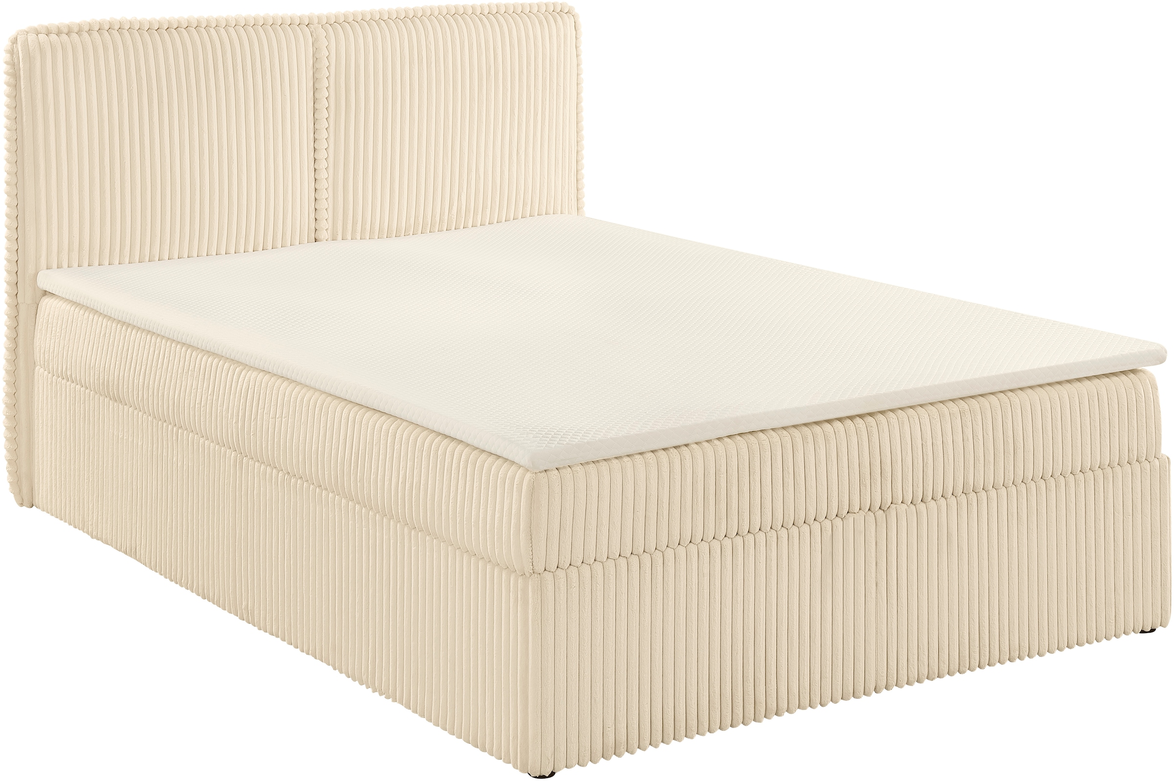 OTTO home Stauraumbett »TIFFANY« Stauraum- Boxbett mit Taschenfederkern Matratze (H3) inkl. Topper (H2)