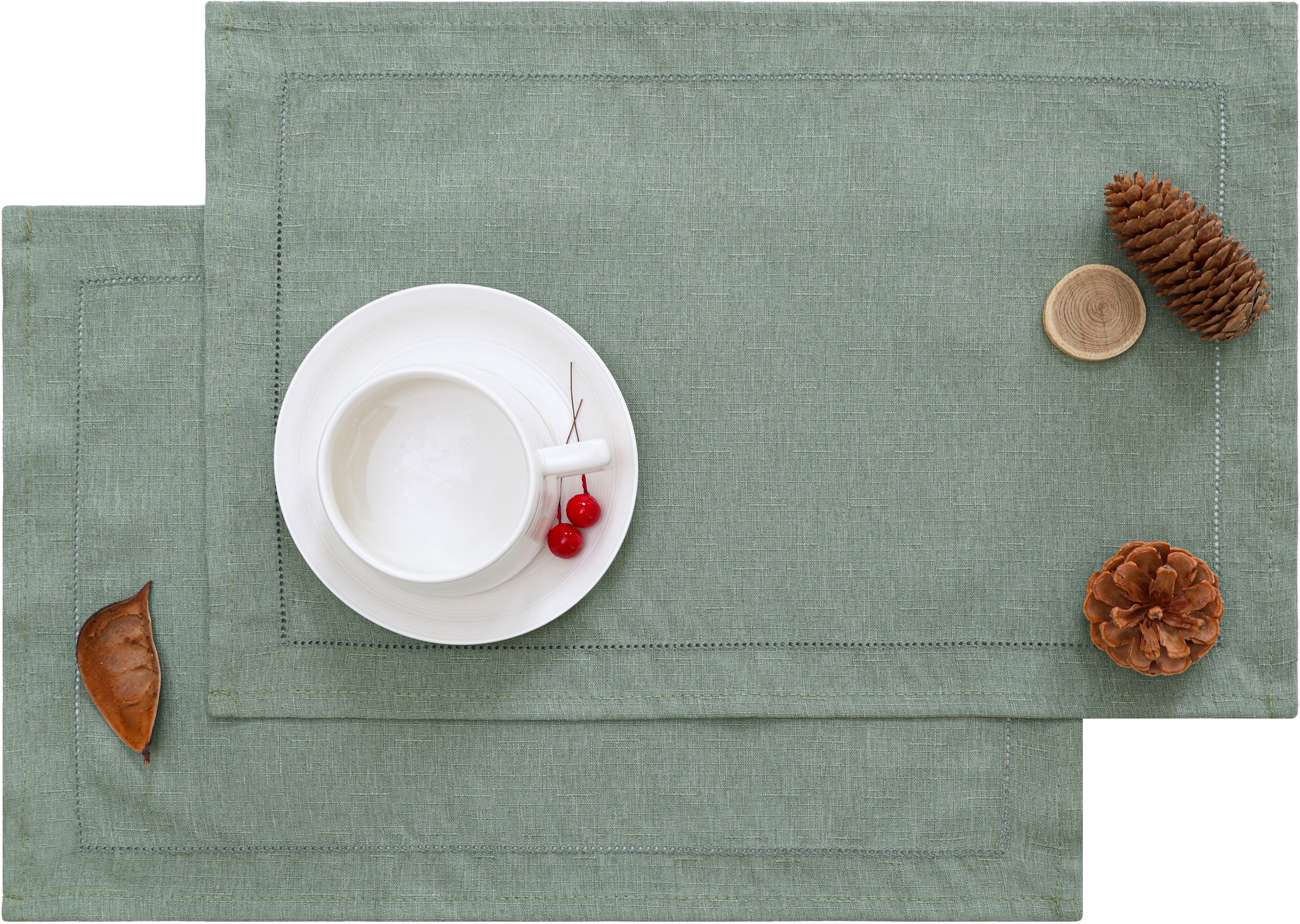 my home Platzset »Sebastien« Leinenoptik, 30x45, Tischdekoration, Einfarbig