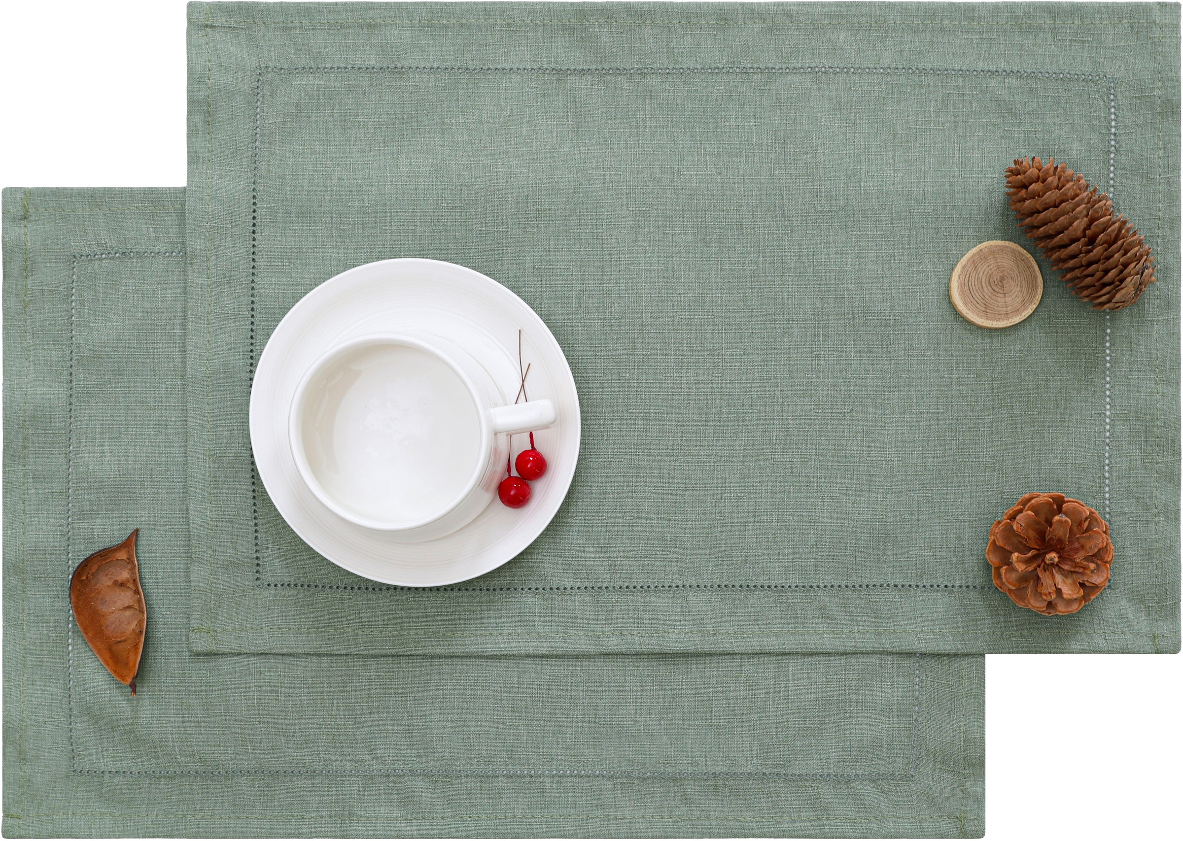 my home Platzset "Sebastien" Leinenoptik, 30x45, Tischdekoration, Einfarbig günstig online kaufen