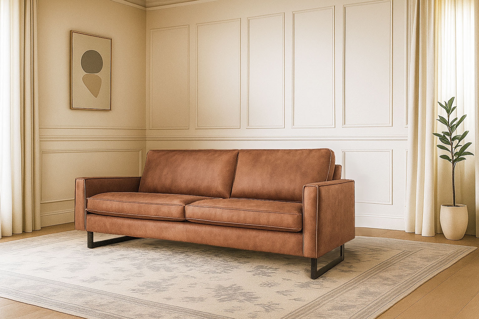 Home affaire 3-Sitzer "Maxi-Ausführung Pinto, 236 cm, Cord, Chenille, Leder günstig online kaufen