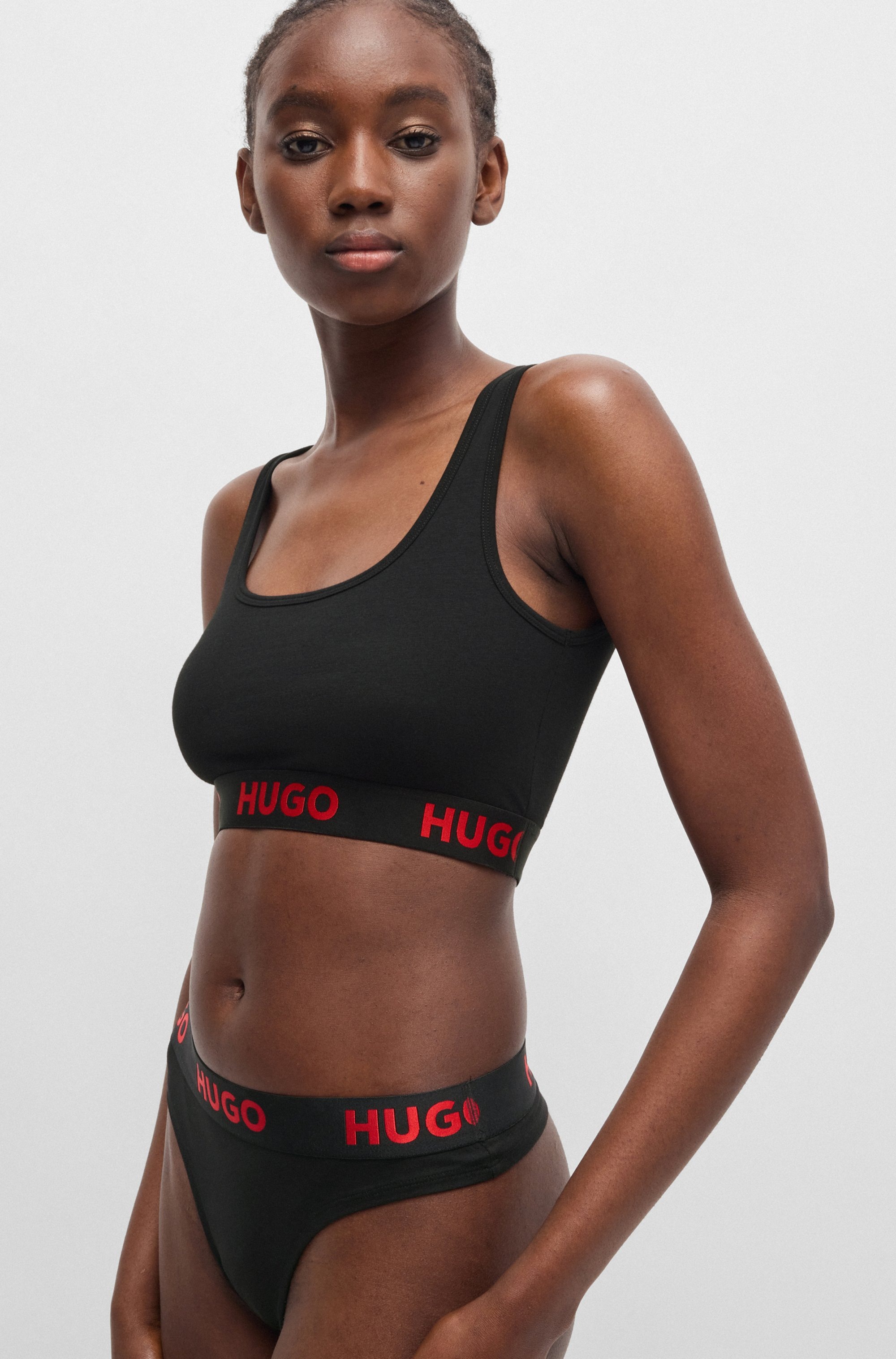 HUGO Underwear T-String »THONG SPORTY LOGO«, mit elastischem Bund