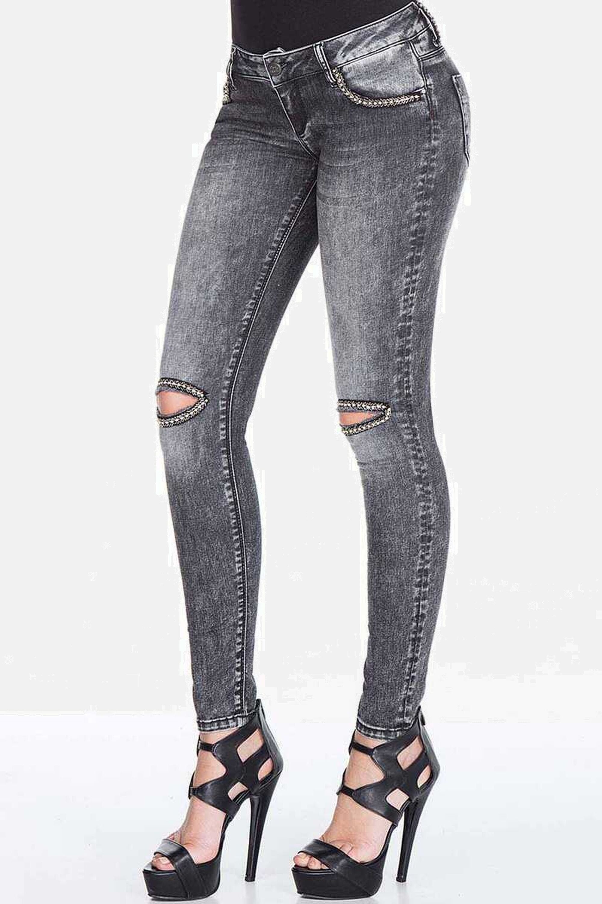 Cipo & Baxx Slim-fit-Jeans »Jeans«, im trendigen Used-Look, WD307