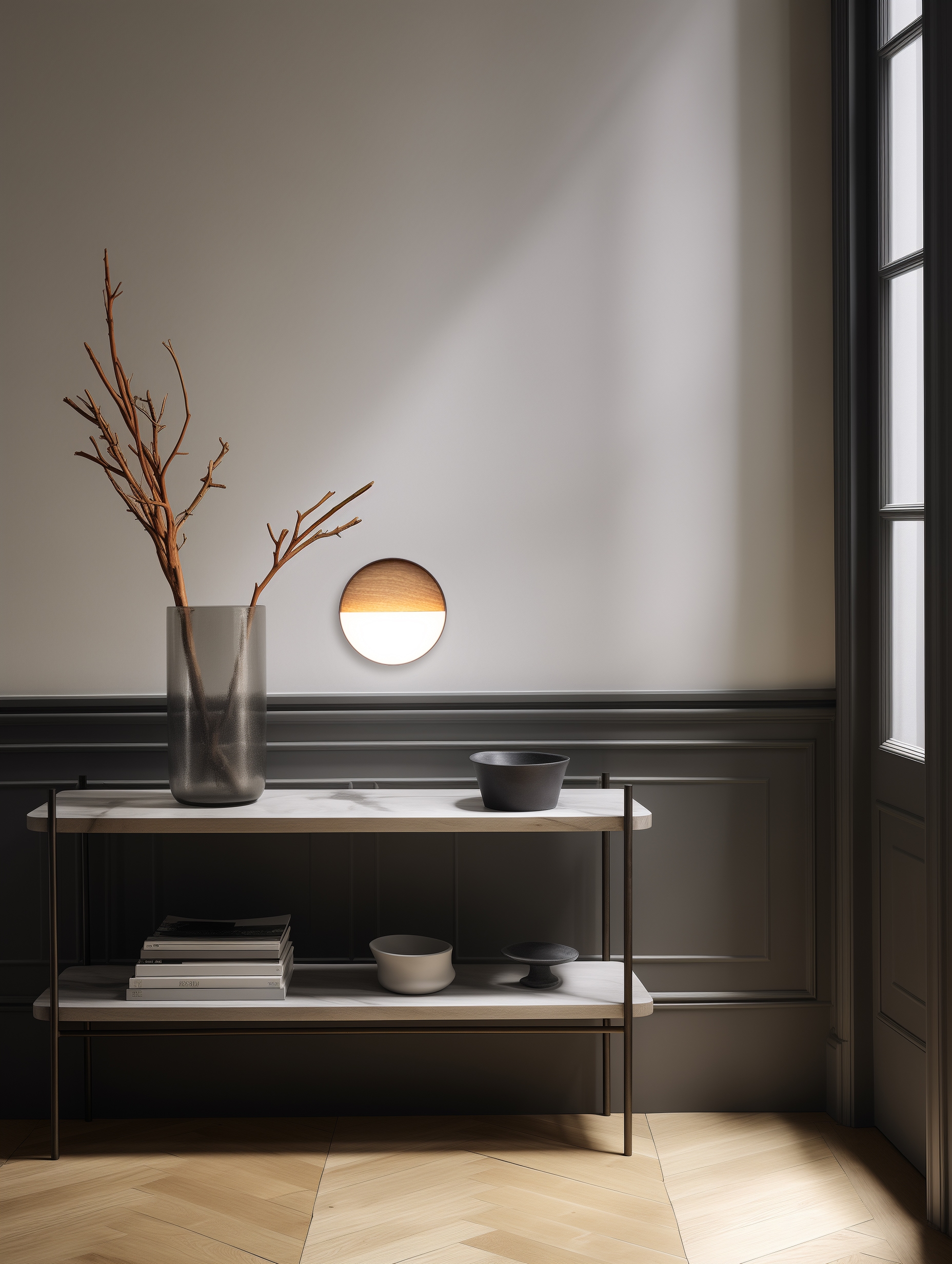 ECO-LIGHT LED Außen-Wandleuchte »LED-Wandleuchte MEG holzfarben«, 1 flammig, Leuchtmittel LED-Board | LED fest integriert, Akku-Licht für Innen & Außen