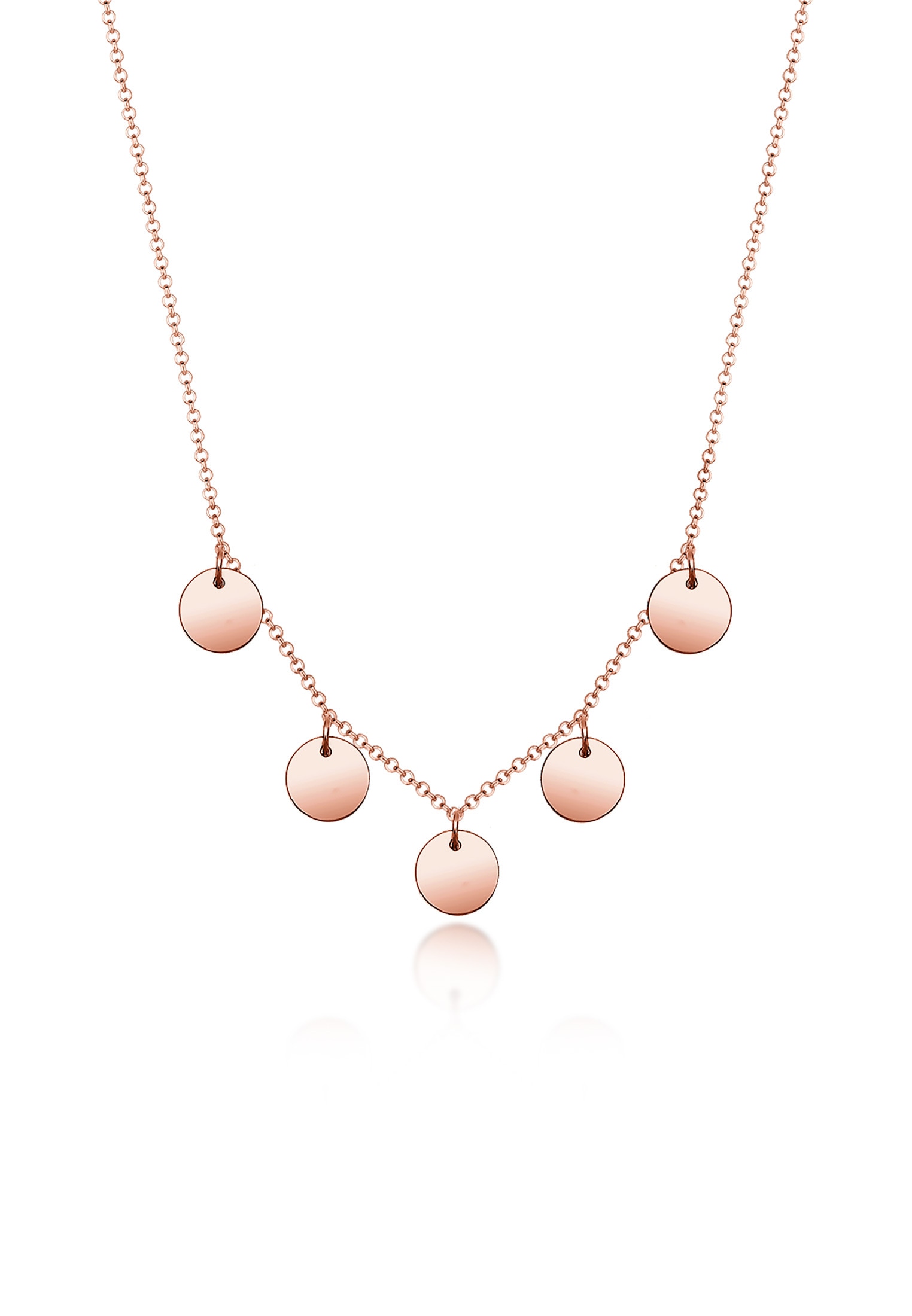 Elli Kette mit Anhänger »mit 5 Plättchen Anhänger 925 Silber«
