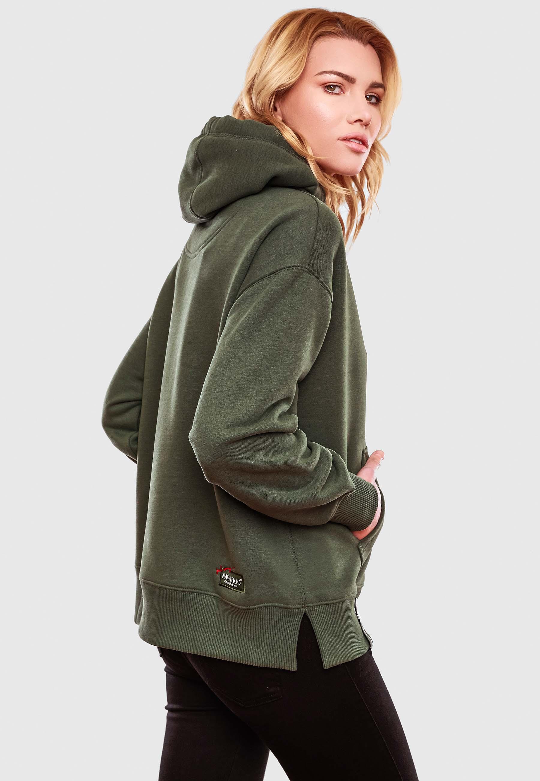 Navahoo Kapuzensweatshirt »Goldfee«, Stylischer Damen Hoodie im Oversize-Look