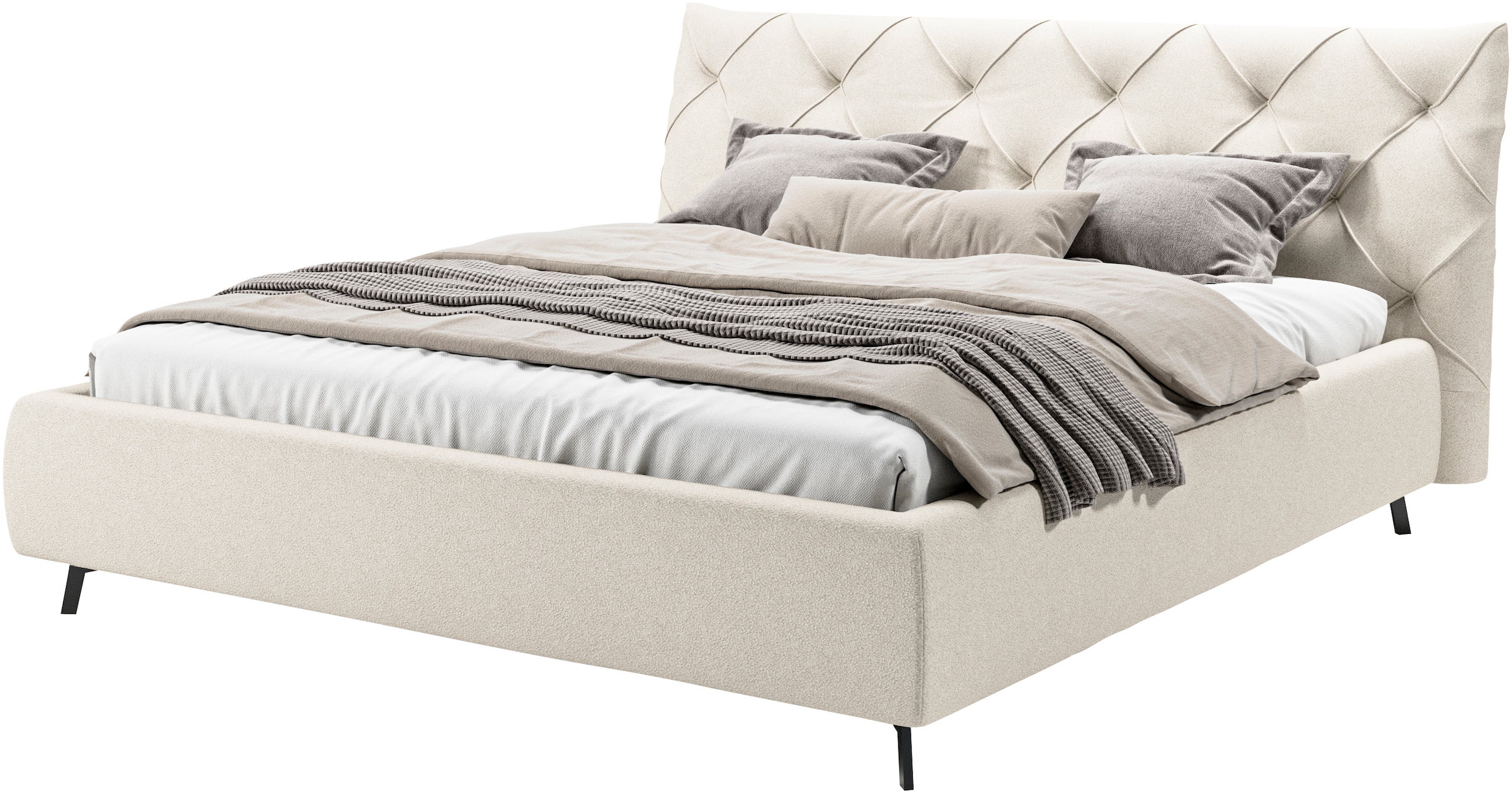 Home affaire "Elloree, in 4 Breiten bis 200cm, auch in Leder" Kopfteilhöhe 105 cm, belastbar bis 280 kg, auch in Überlänge 220cm