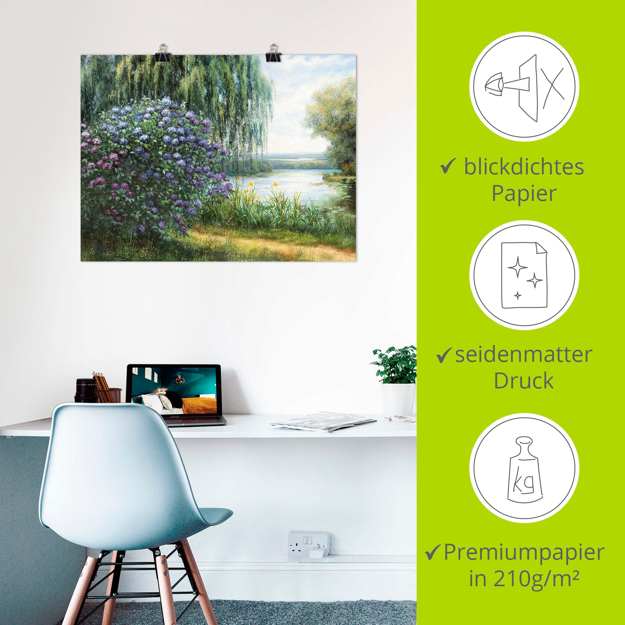 Artland Wandbild »Am See«, Seebilder, (1 St.), als Leinwandbild, Poster in verschied. Größen