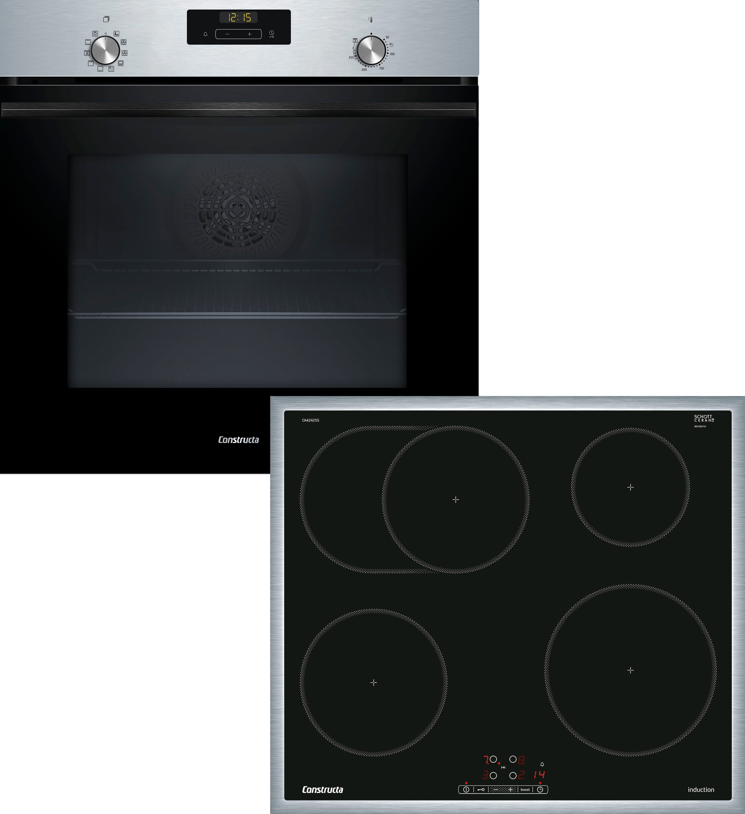 Constructa Backofen-Set "CF3M61053" mit Teleskopauszug nachrüstbar Hydrolys günstig online kaufen