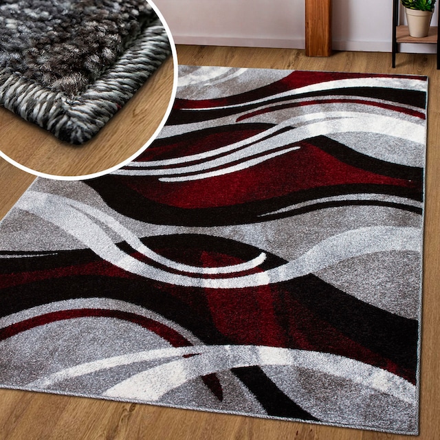 my home Teppich »Joas«, rechteckig, mit besonders weichem Flor, Kurzflor, modernes  Wellen Muster bestellen | BAUR
