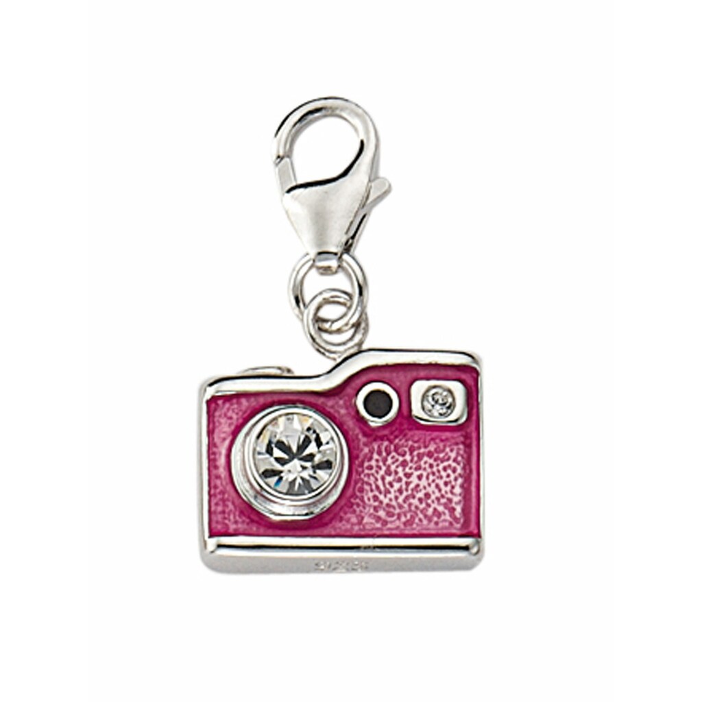 Adelia´s Charm-Einhänger »925 Silber Charms Anhänger Fotoapparat mit Zirkonia«