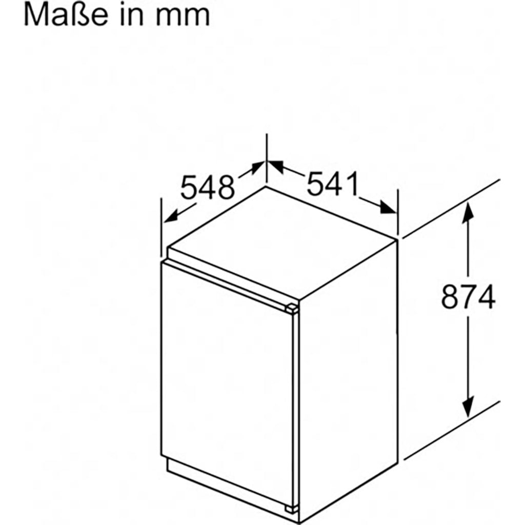 Constructa Einbaukühlschrank »CK121NSE0«, CK121NSE0, 87,4 cm hoch, 54,1 cm breit