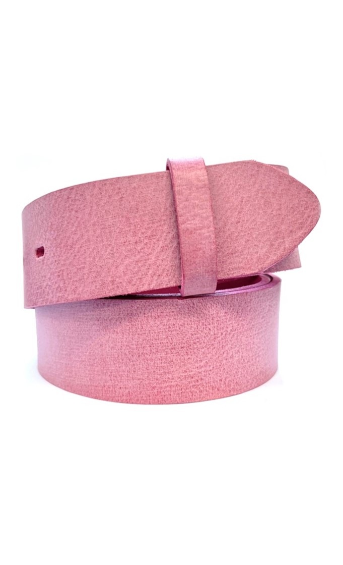 Rettungsring Gürtel Ledergürtel "4cm Echtledergürtel Gump Pink ohne Schließe"