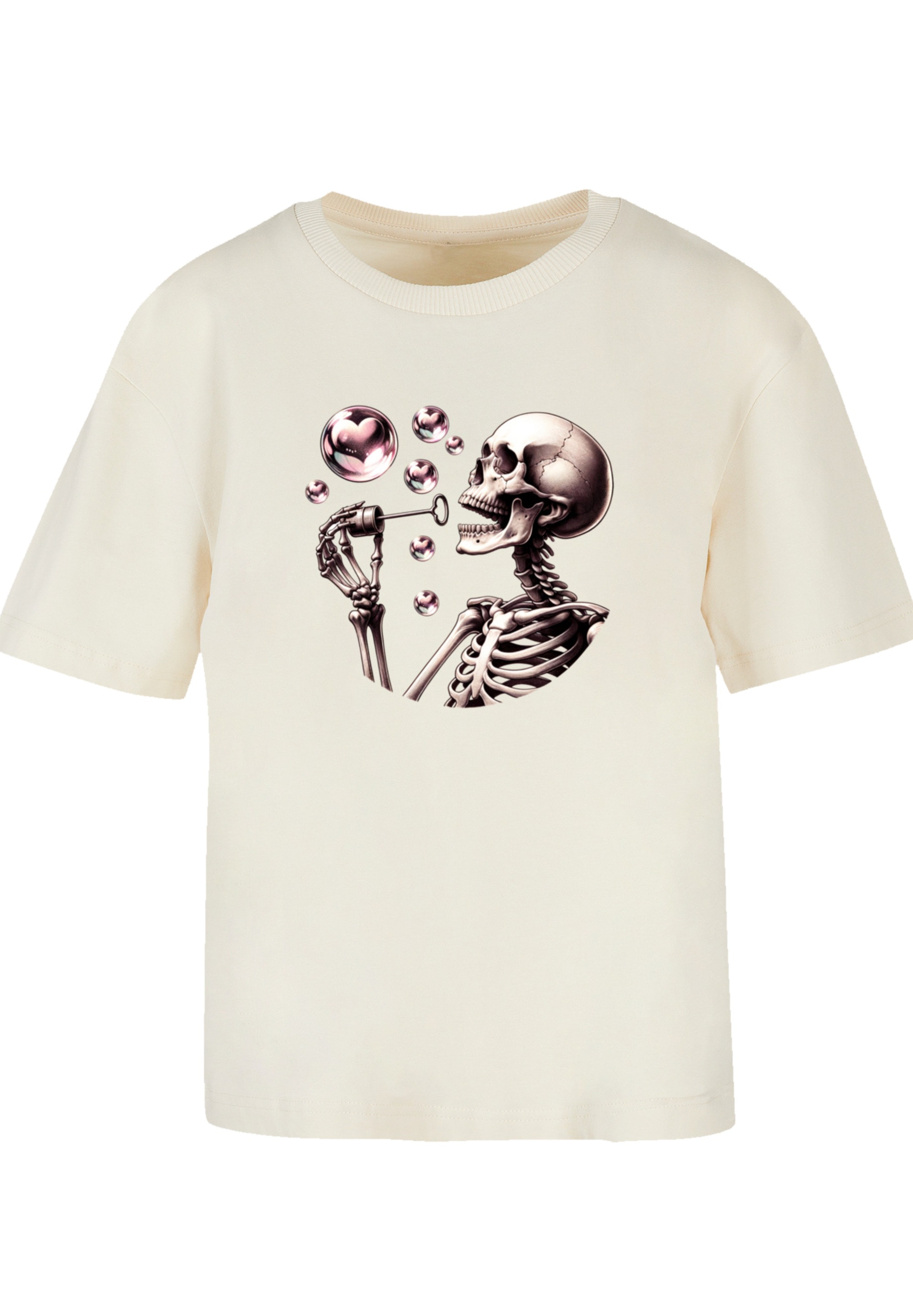 F4NT4STIC T-Shirt »Niedliches Goth Skelett Herz Seifenblasen«, Premium Qualität