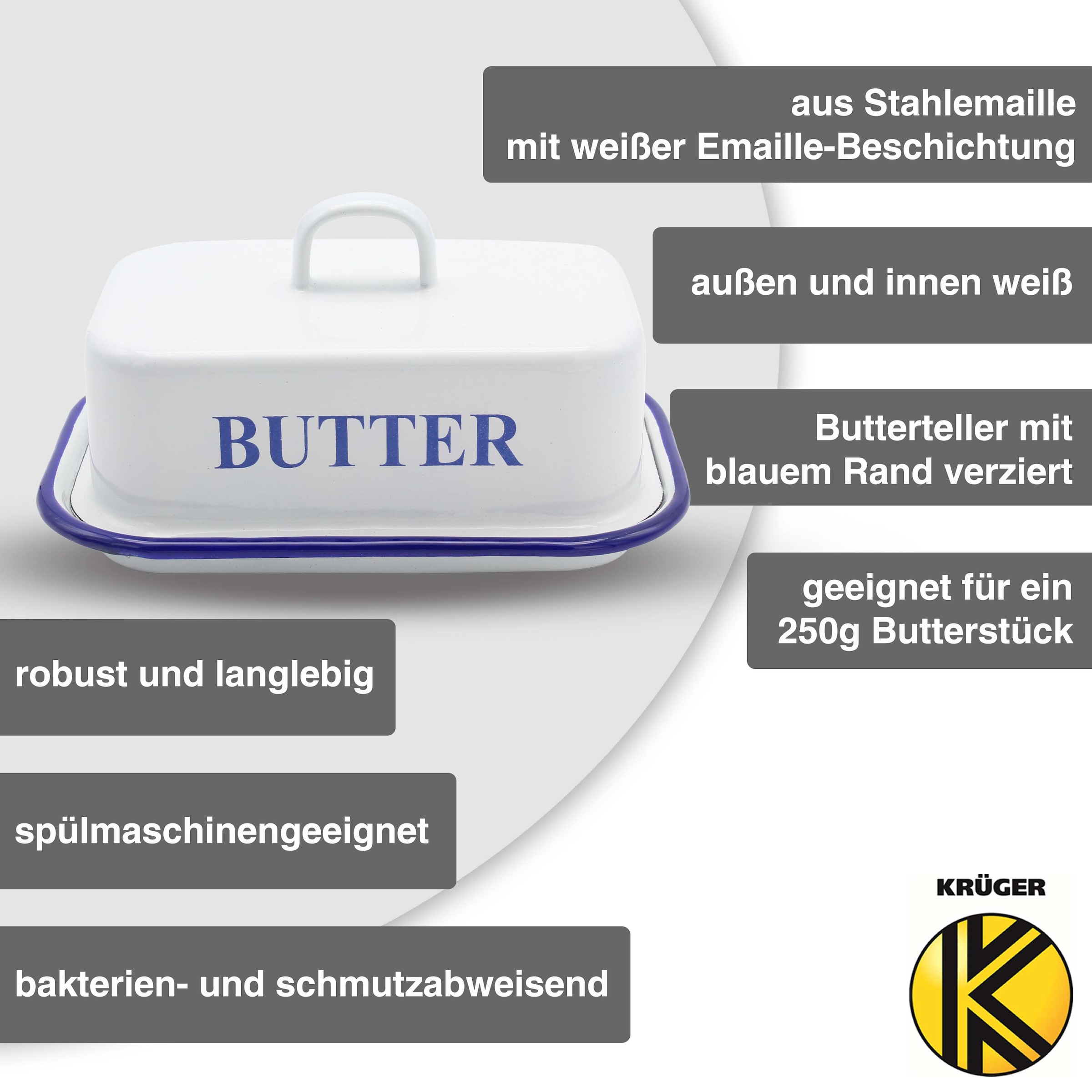 Krüger Butterdose »Husum«, (1 tlg.)