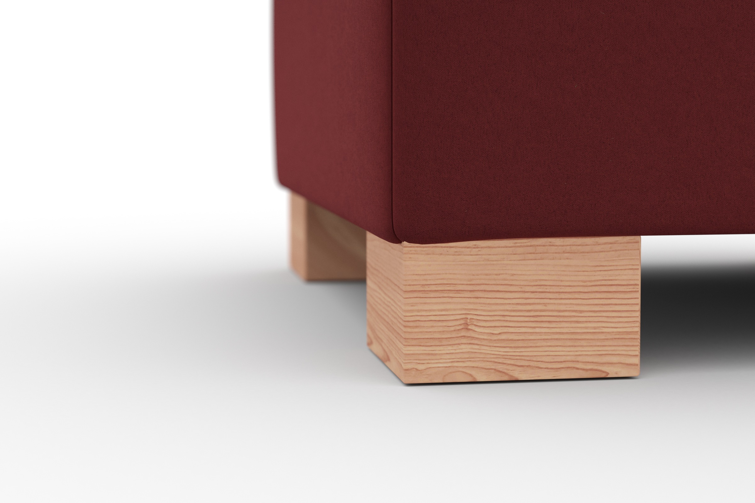 Hocker SIT & MORE "Quincy", rot (bordeaux), B:60cm H:41cm T:60cm, Hocker, Sitzhocker 3