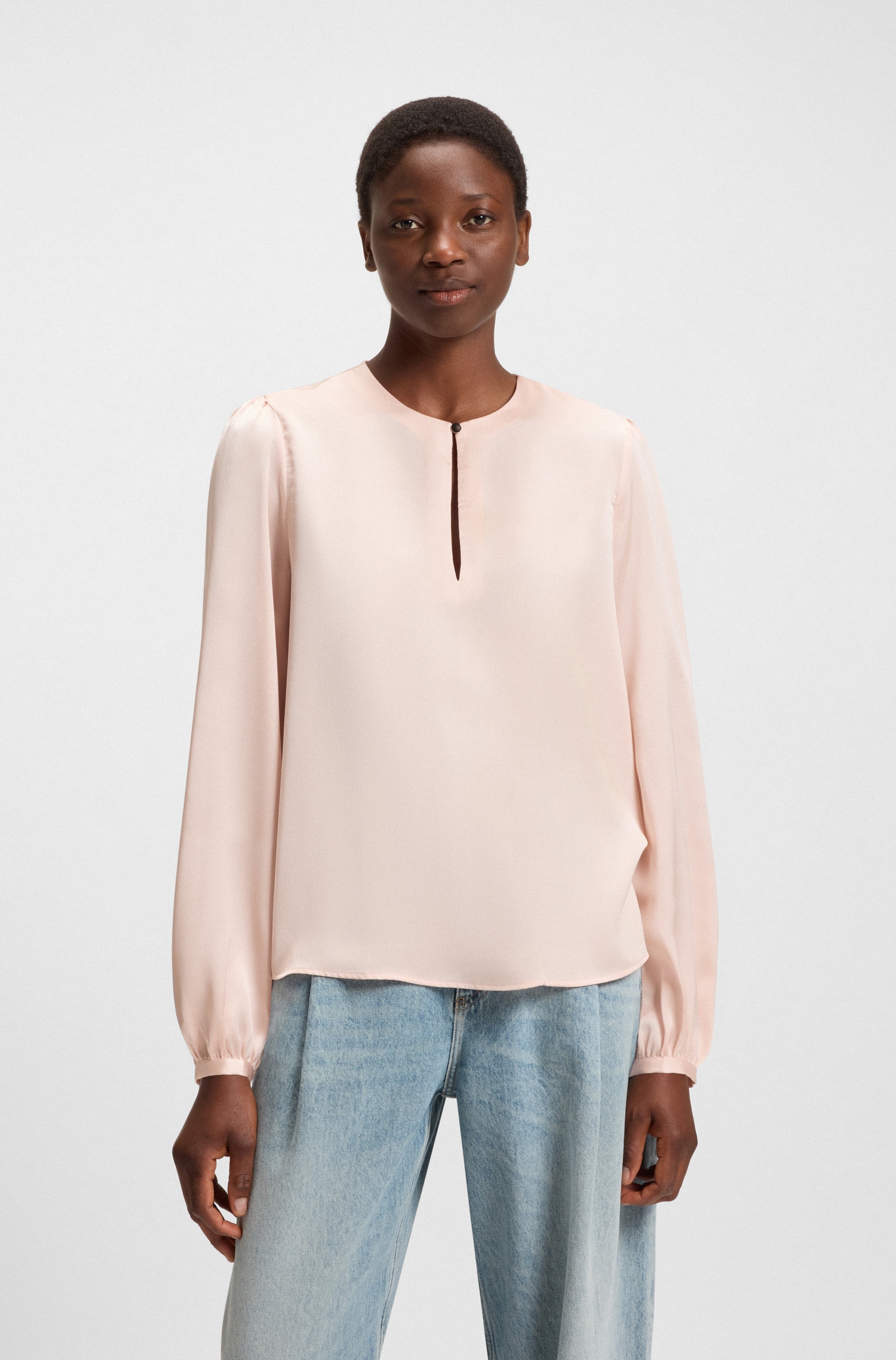 BOSS ORANGE Klassische Bluse "Bonnie Premium Damenmode", mit geschlitztem R günstig online kaufen