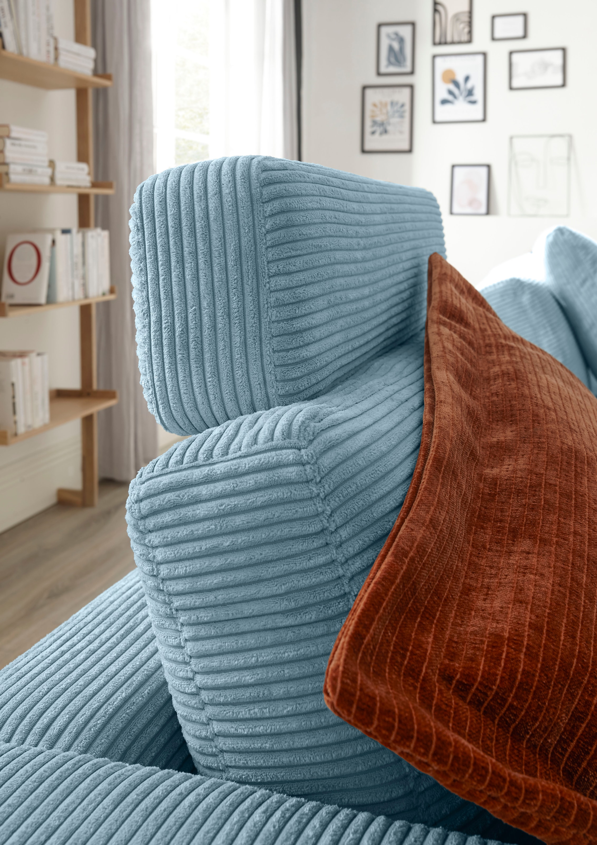 Musterring Wohnlandschaft »Lucia U-Form«, Cord-Bezug, inklusive Kopfstütze, Gesamtbreite 524 cm