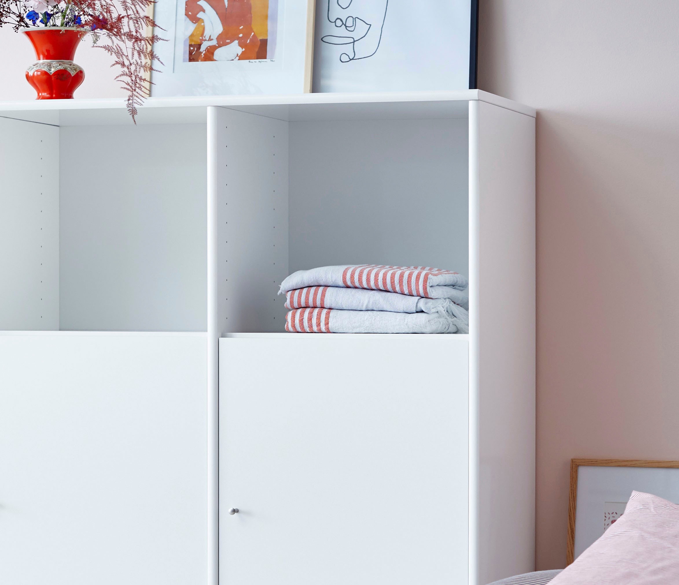 Hammel Furniture Highboard »Mistral Hochkommode, Hochschrank«, mit Türen und Schubladen, Breite: 133cm, anpassungsbar Designmöbel