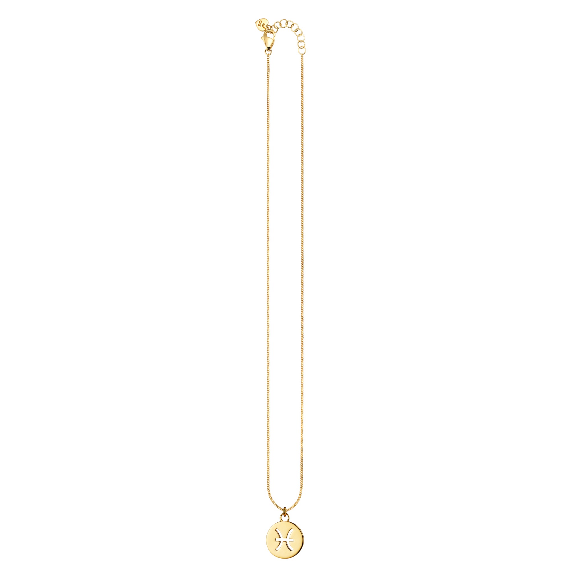 CAÏ Kette mit Anhänger »Fische Sternzeichen 925/- Sterling Silber vergoldet«