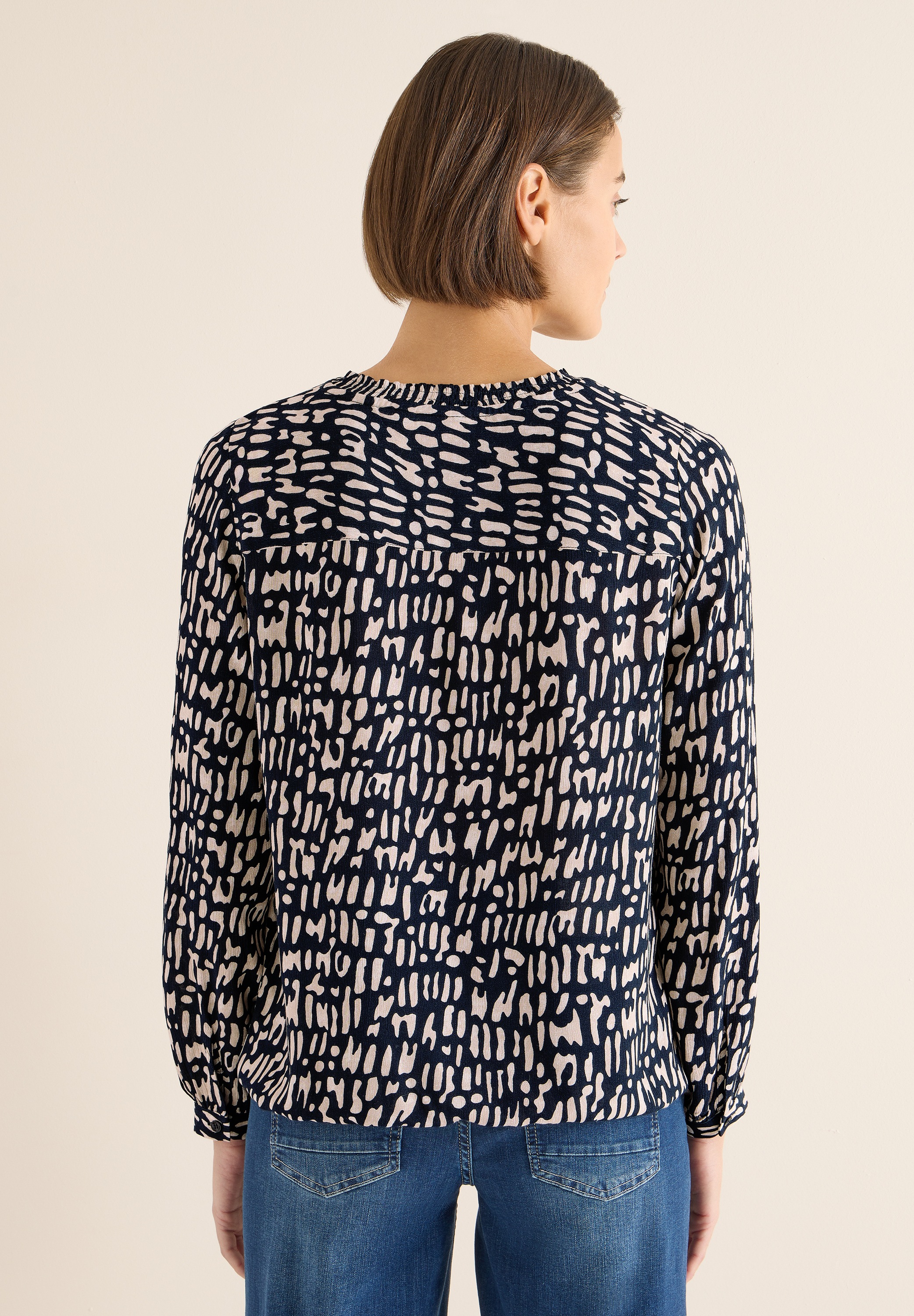 Cecil Langarmbluse mit grafischem Muster günstig online kaufen