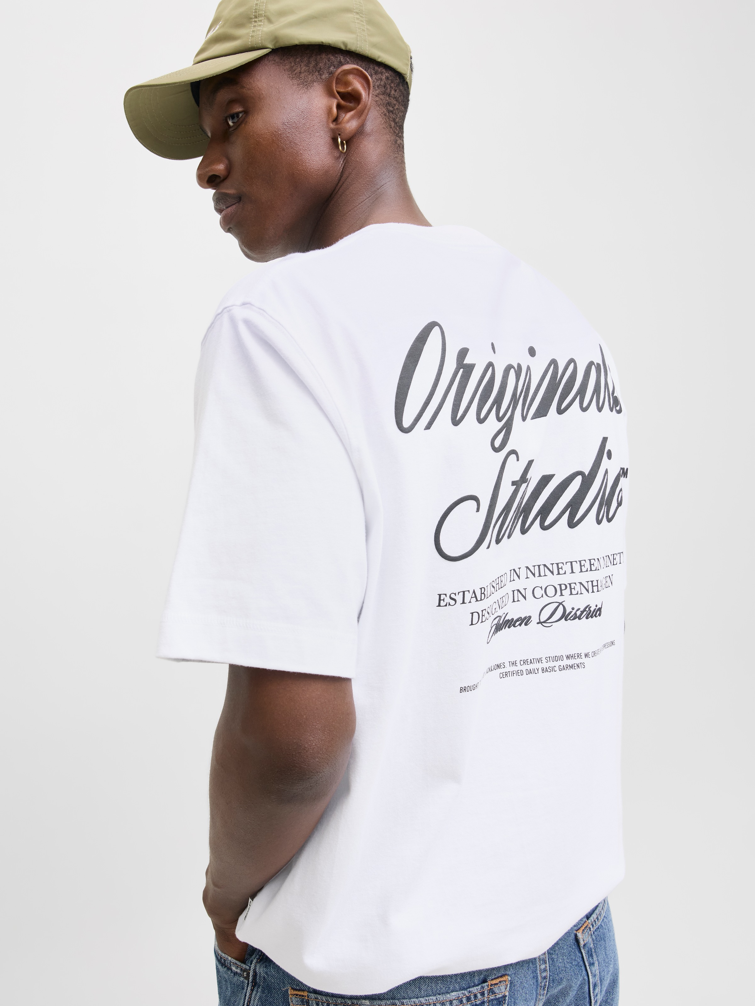 Jack & Jones Herren Rundhals T-Shirt JORNORREBRO TYPO TEE SS CREW NECK - Re günstig online kaufen