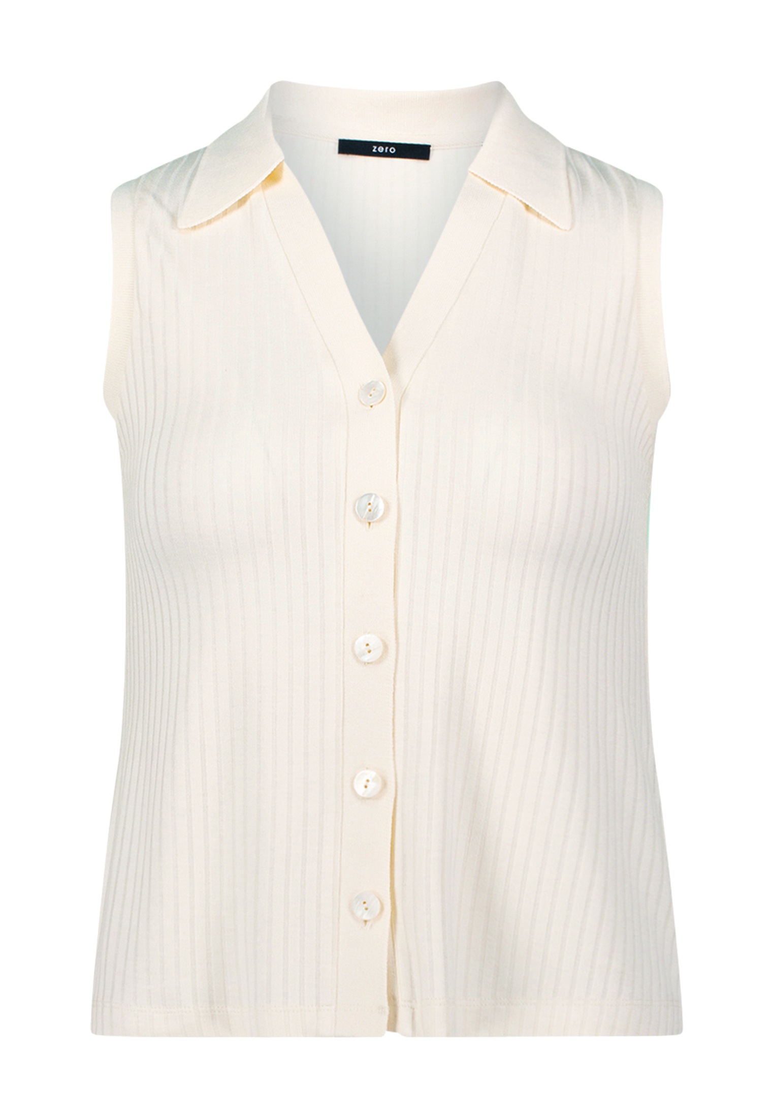 Zero T-Shirt "Damen Jerseytop mit Knopfleiste" 1 Stk. tlg. Knopfleiste günstig online kaufen