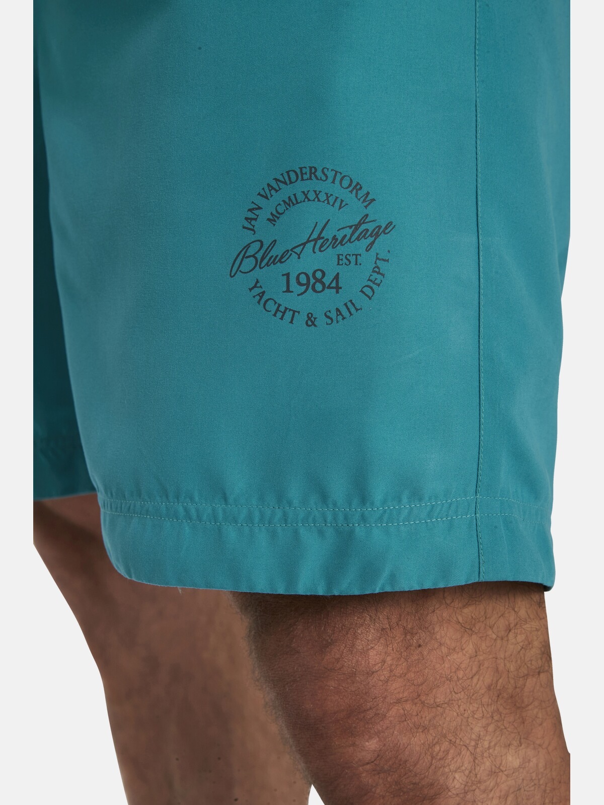 Badeshorts JAN VANDERSTORM "Badeshorts EVANDER", Herren, Gr. 8XL, weit, grün, Obermaterial: 100% Polyester COOLMAX PES(Coolmax)., Badehosen Badeshorts 3