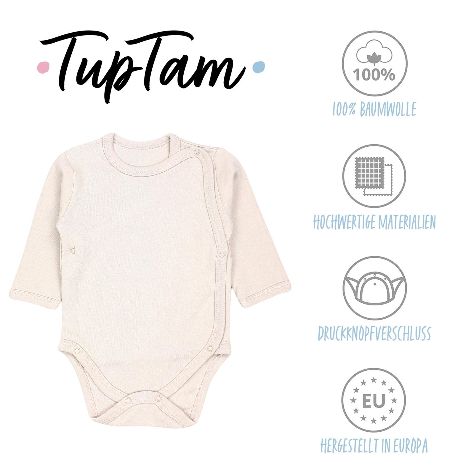 TupTam Langarmwickelbody »Wickelbody Baby Langarm Wickelbody im 5er Set«
