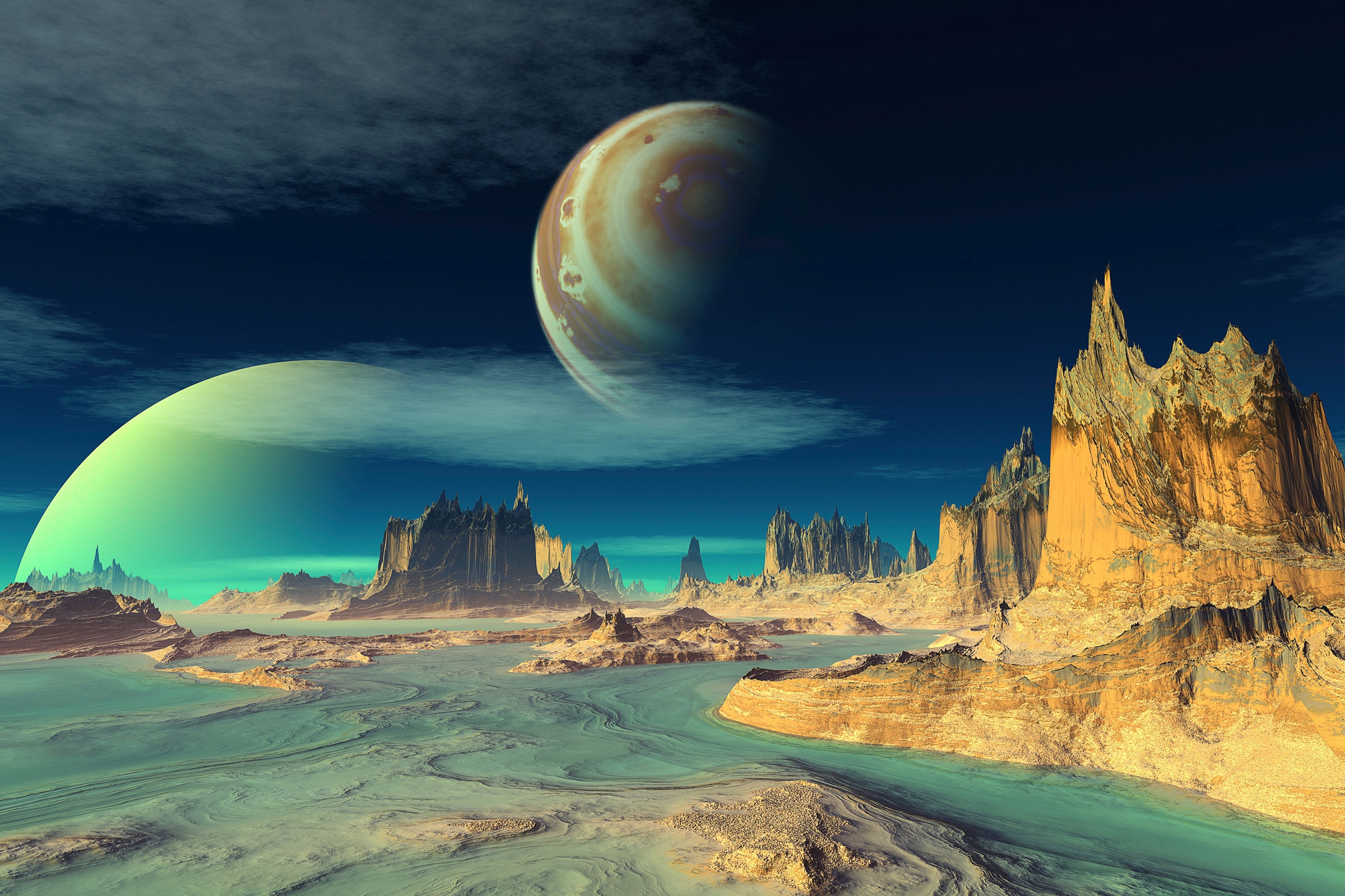 Papermoon Fototapete "PLANETEN-FUTURISTISCH WELTRAUM MOND GALAXIE UNIVERSUM"