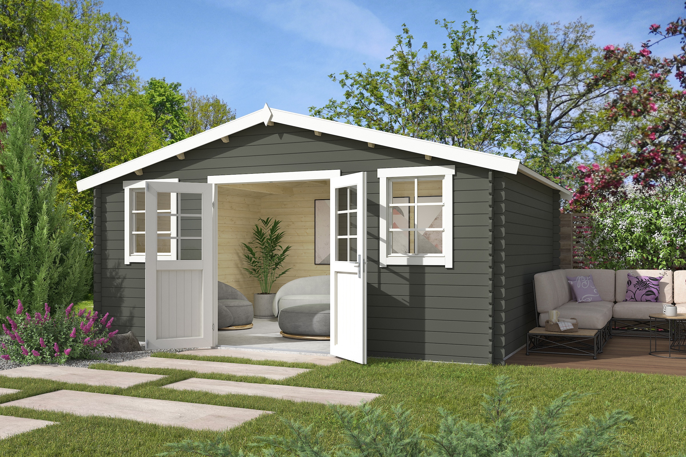Nordic Holz Gartenhaus "Udo 300", mit breitem Einstieg und 2 Einzelfenster günstig online kaufen