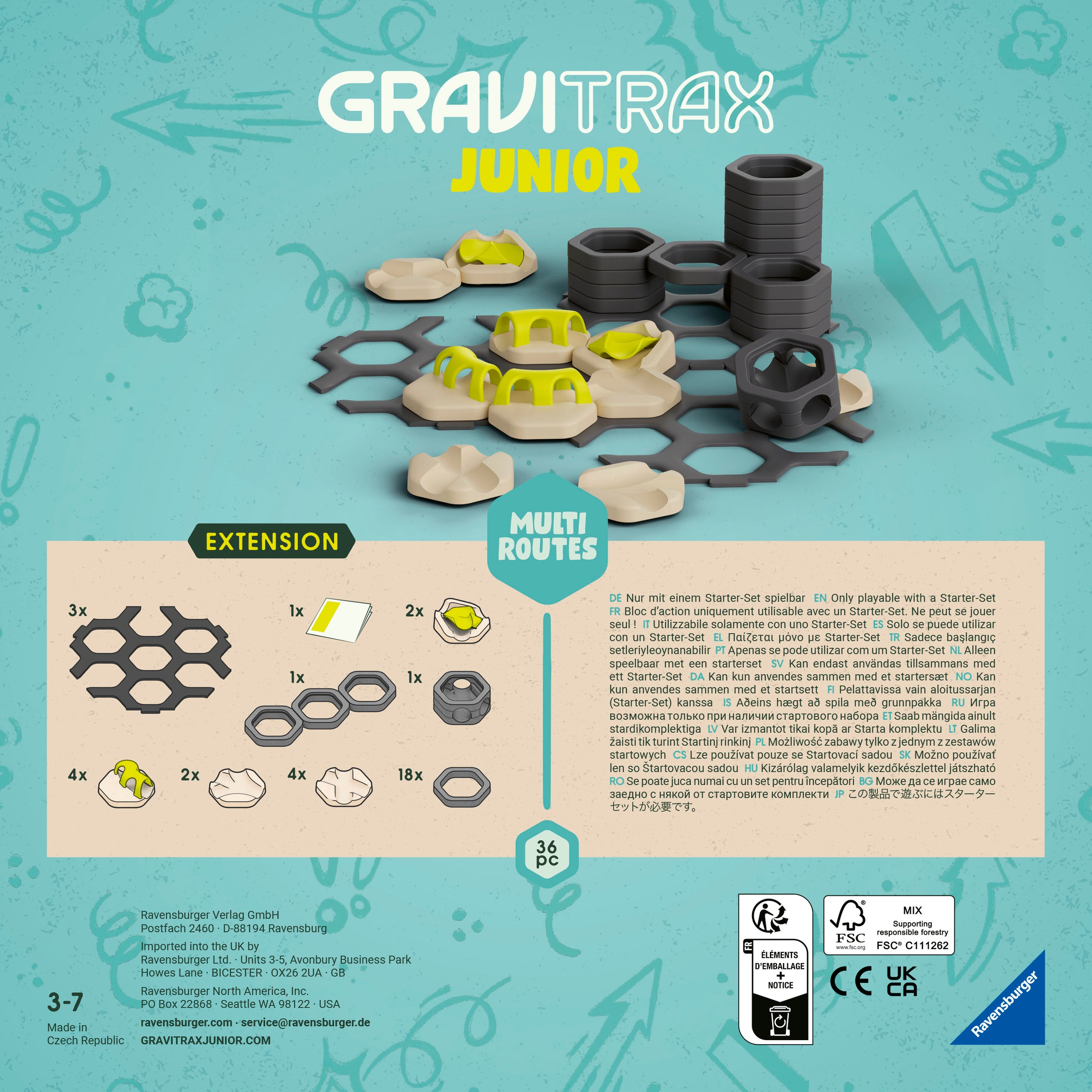 Ravensburger Kugelbahn-Bausatz »GraviTrax Junior, Extension Multi Routes«, Made in Europe