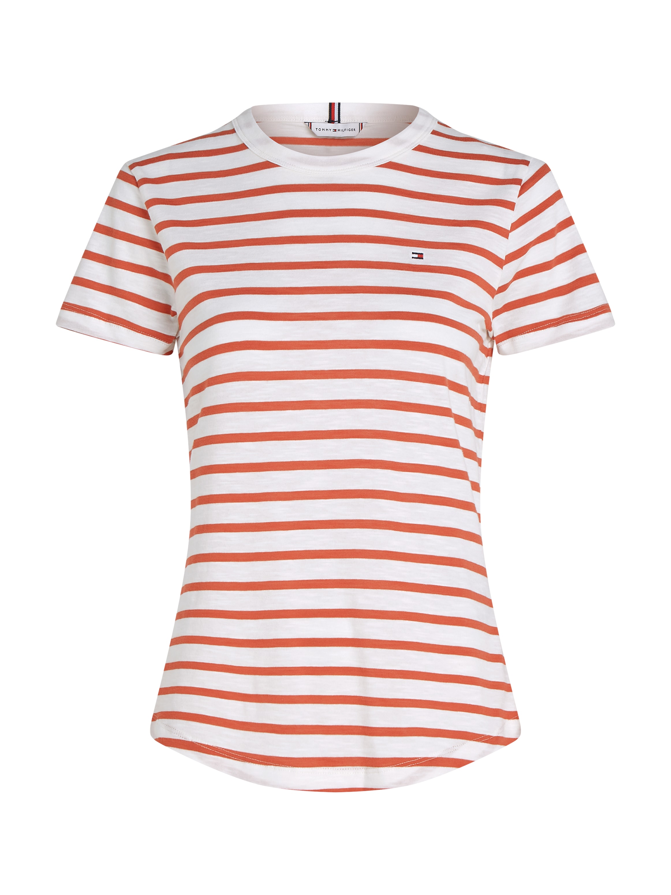 Tommy Hilfiger Rundhalsshirt »1985 SLIM SLUB C-NK SS«, mit Logostickerei