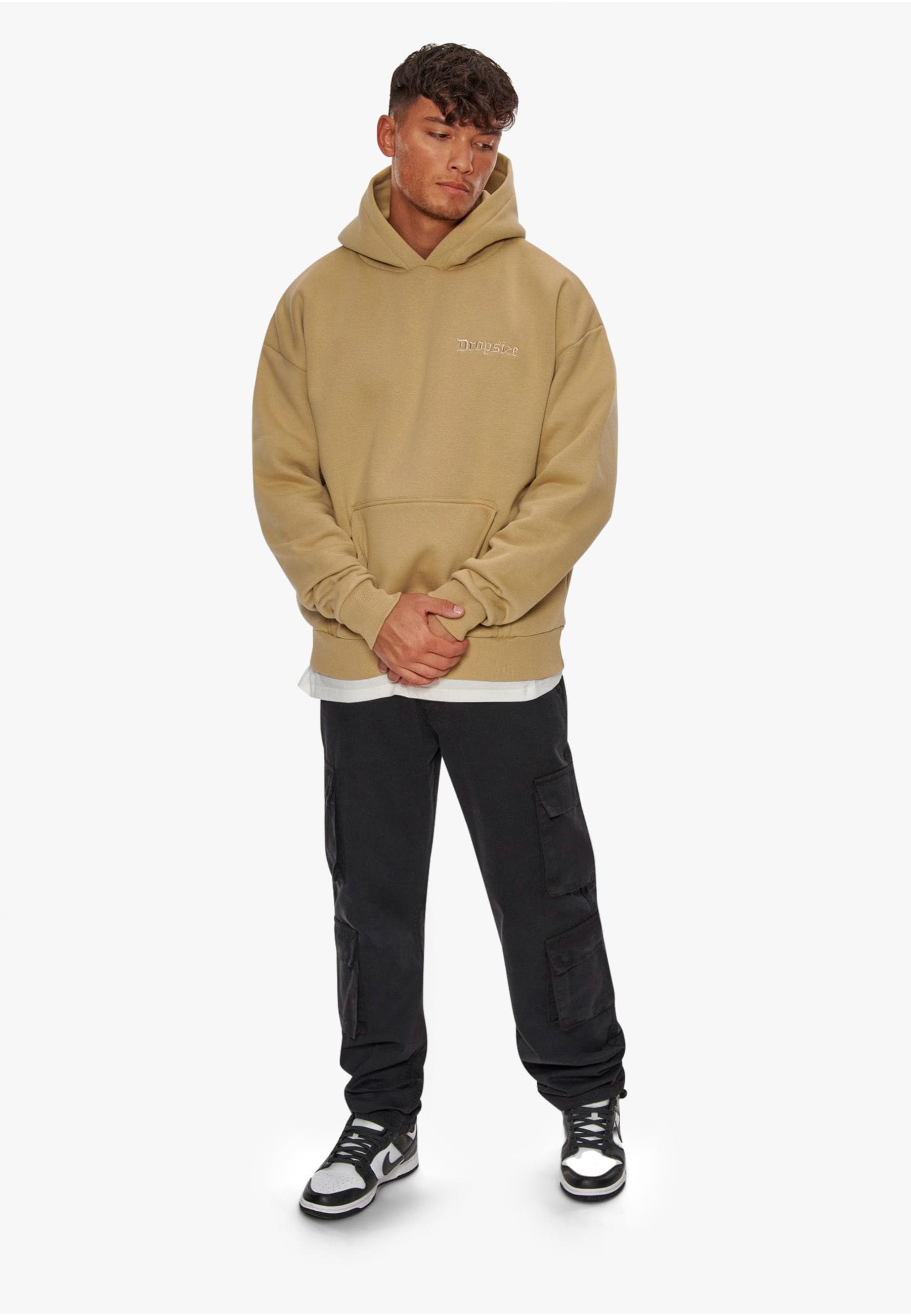 Dropsize Kapuzensweatshirt »Dropsize Herren Heavy Oversize Embo Hoodie«, (1 tlg.)