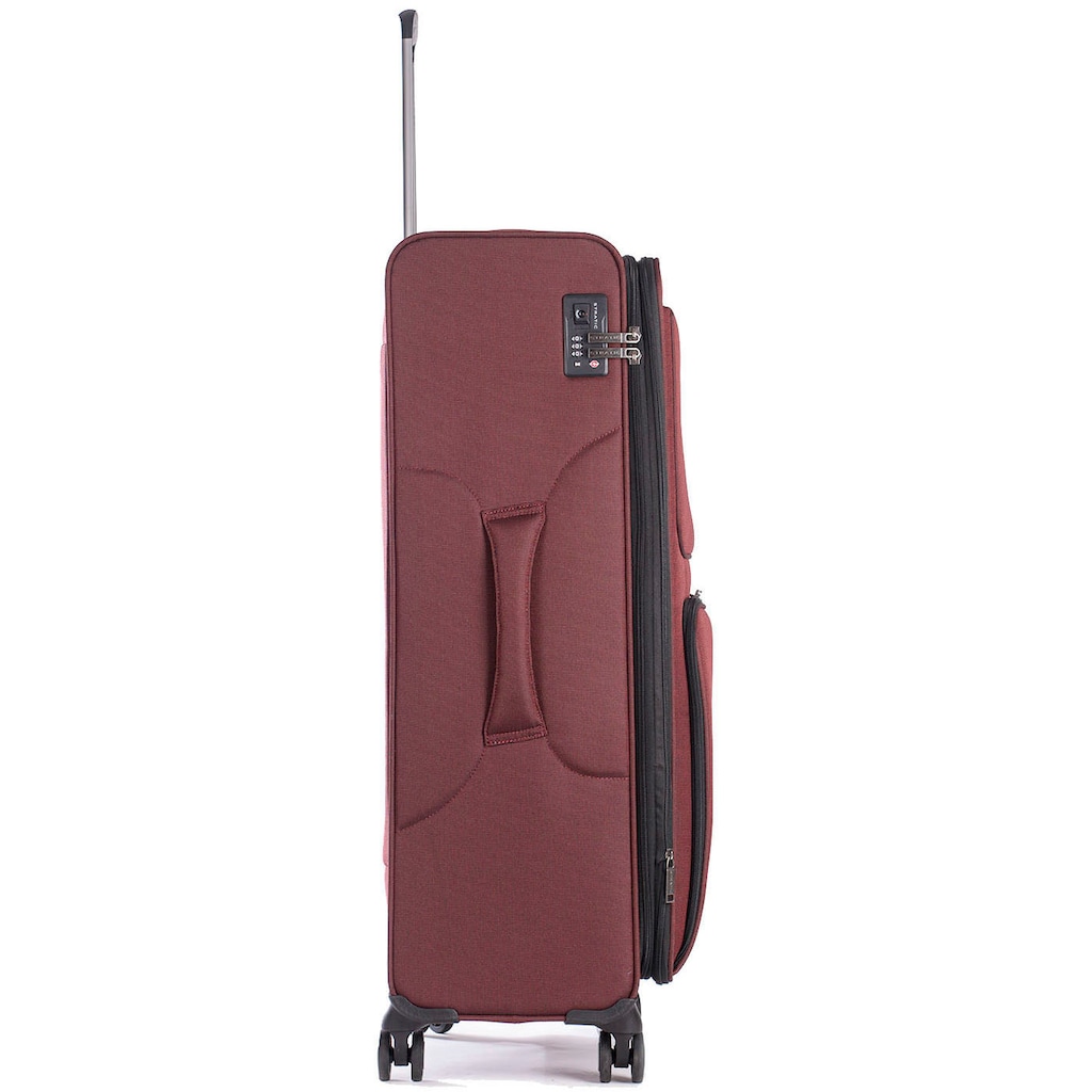 Stratic Weichgepäck-Trolley »Bendigo Light + L, redwine«, 4 Rollen