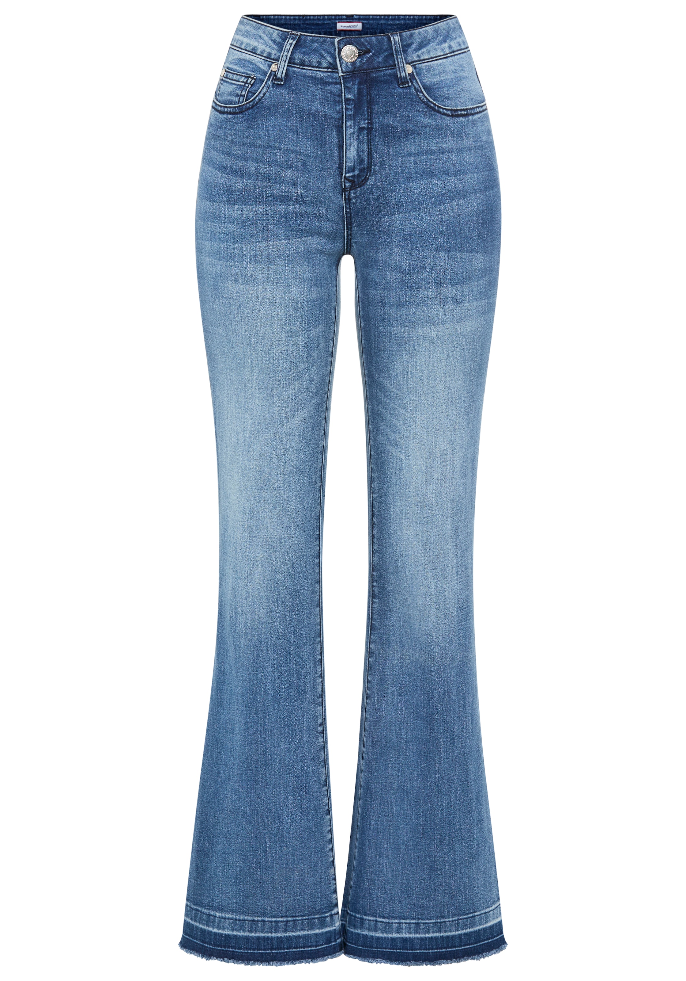 KangaROOS 7/8-Jeans »CULOTTE-JEANS« gerade Passform,  modische Abriebeffekte,  normale Leibhöhe