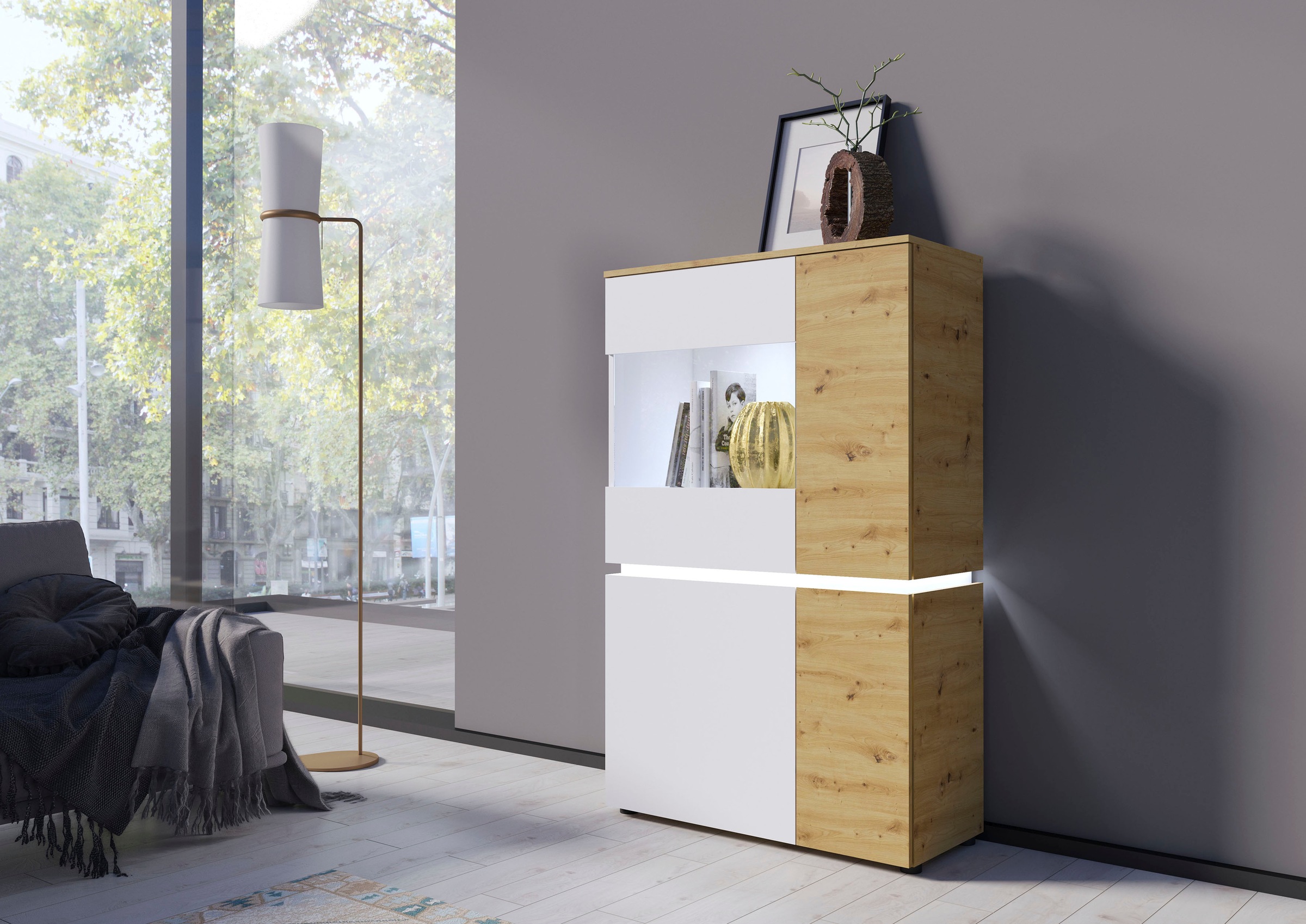 Home affaire Vitrine "Luci" Höhe 146 cm günstig online kaufen