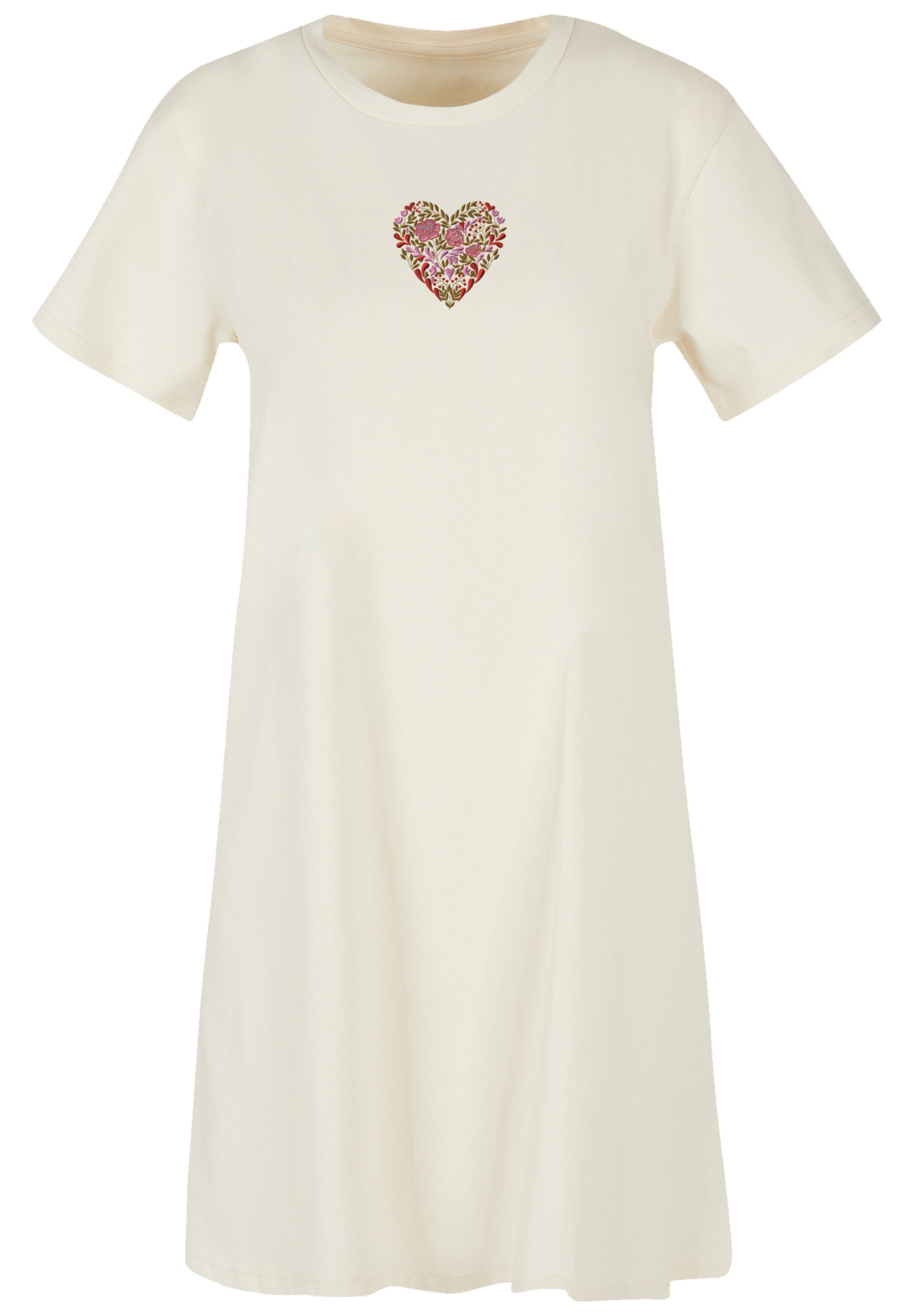 F4NT4STIC Shirtkleid "Flower Heart Bestickt", Premium Qualität günstig online kaufen