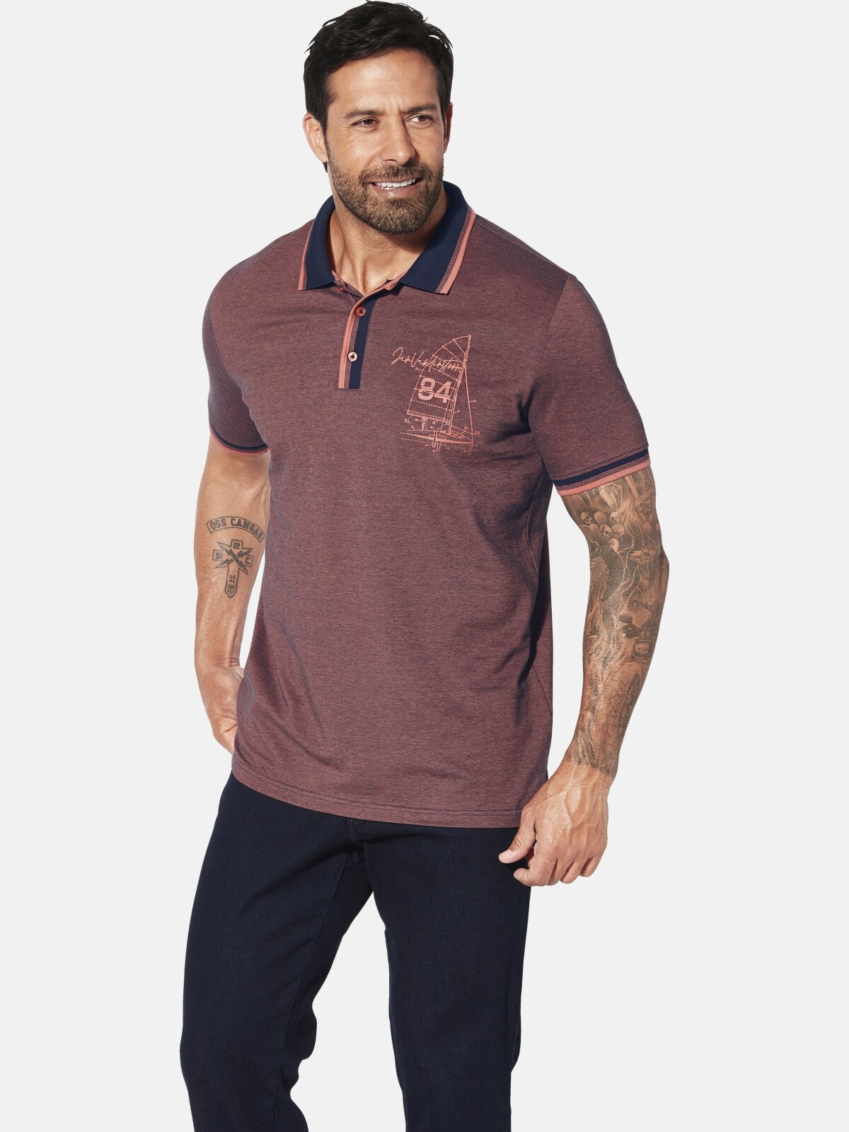 Jan Vanderstorm Poloshirt "Poloshirt HERFINN" 1 Stk. günstig online kaufen