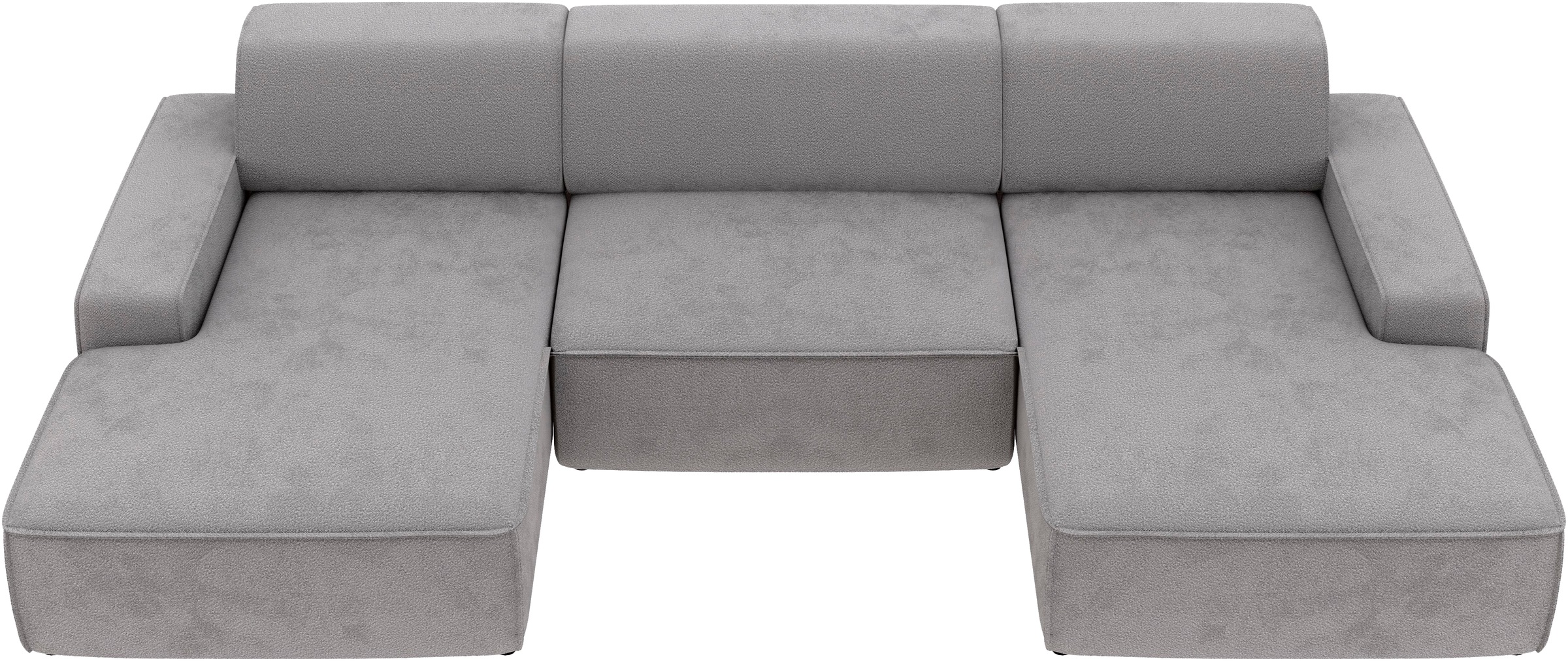 TRENDMANUFAKTUR Wohnlandschaft »Graz, wahlweise mit Sitzvorschub und Bettkasten, U-Form, Breite 329 cm«, in Cord-, haustierfreundlichem LEO Struktur- oder LUMOS-3D-Bezug