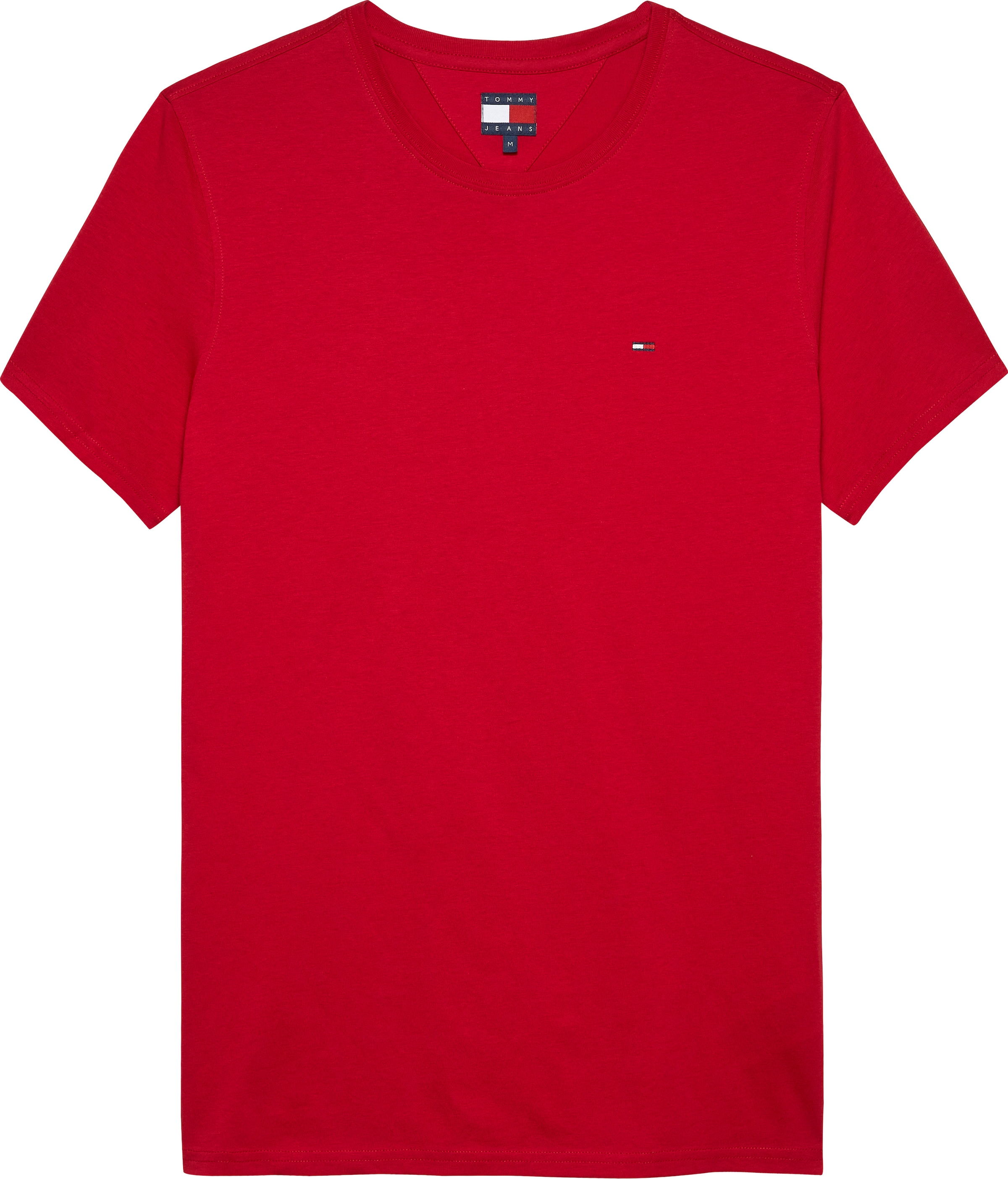 Tommy Jeans T-Shirt »TJM ESSENTIAL SOLID TEE«, mit Rundhalsausschnitt und dezenter Logo-Flag