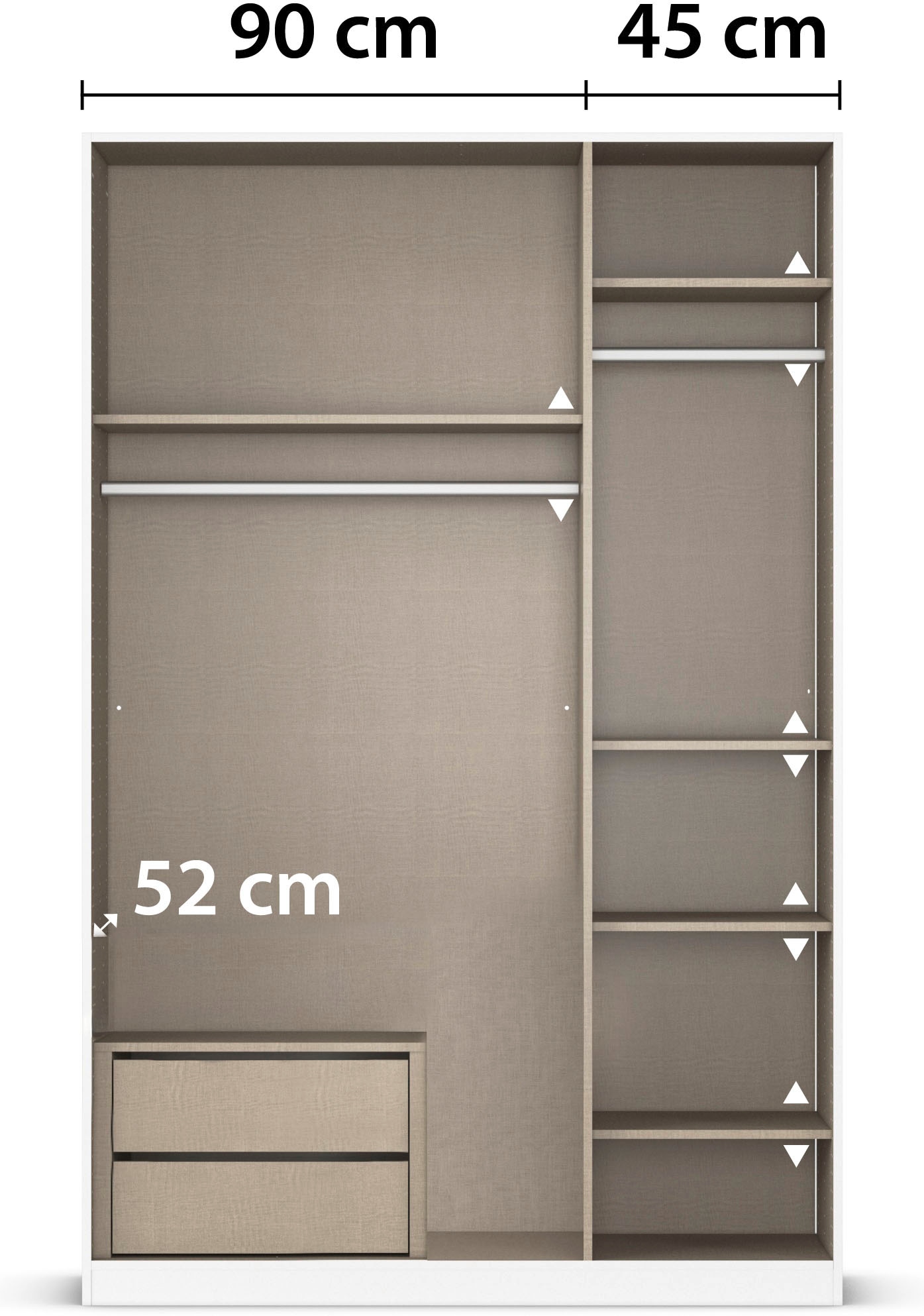 INOSIGN BY RAUCH Drehtürenschrank »Ferris Schrank Breite 2,10m BESTSELLER Schlafzimmerschrank«, Kleiderschrank mit Spiegel in den Ausführungen BASIC/CLASSIC/PREMIUM