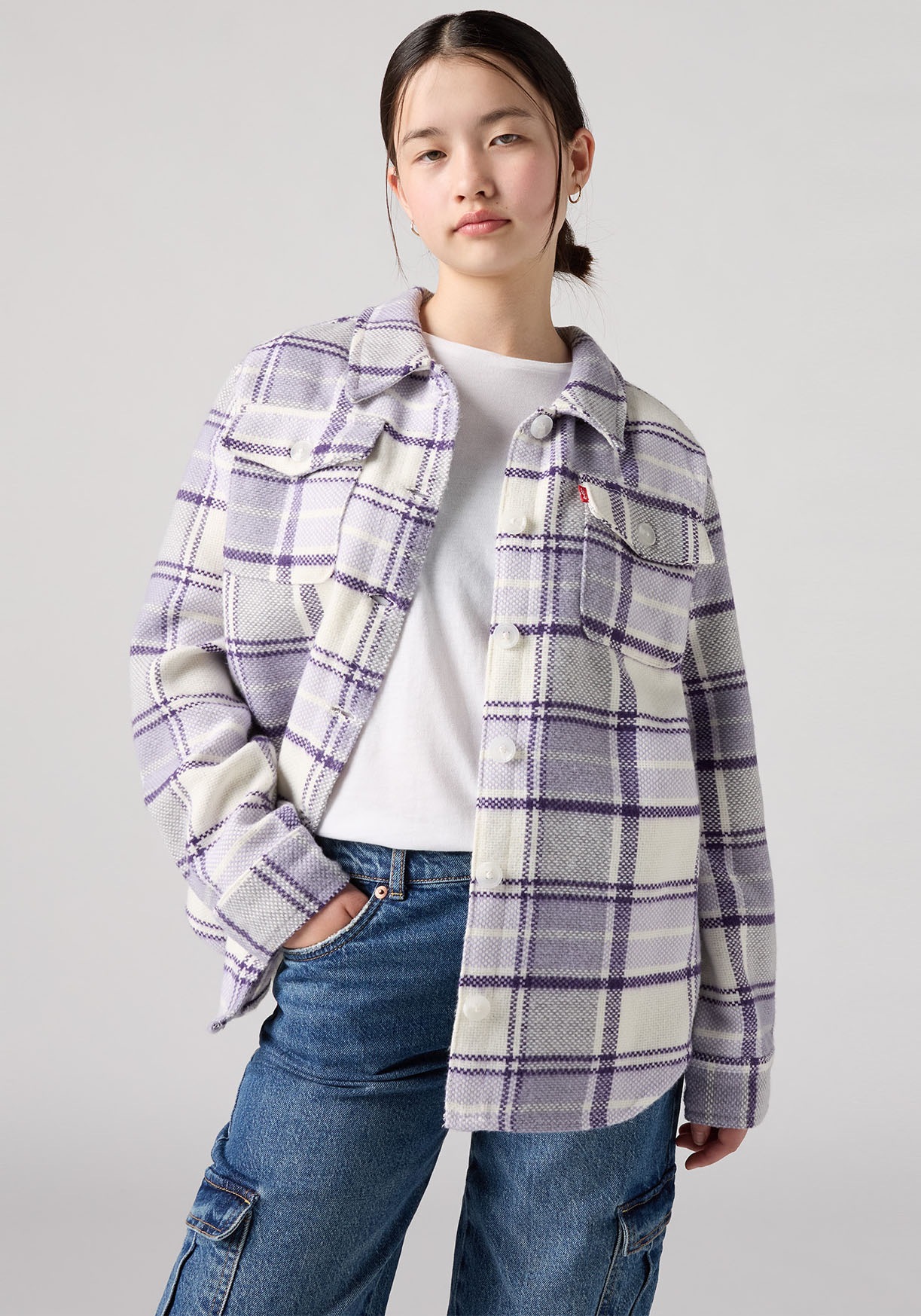 Levi's® Kids Hemdjacke »LVG OVERSIZED PLAID SHACKET«, for Girls, Fleece