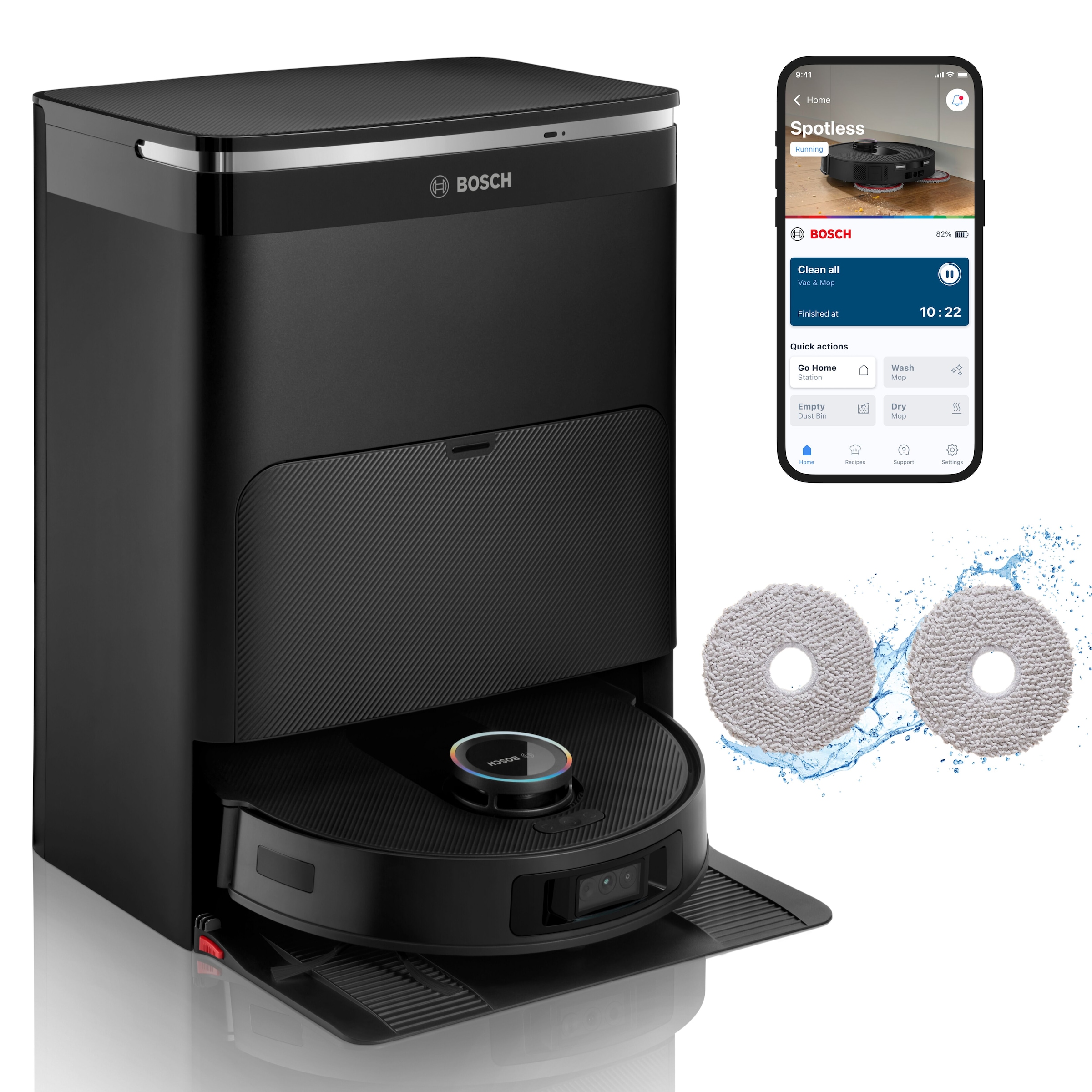 BOSCH Saugroboter "mit Wischfunktion Spotless Max Cam BCRDW3BX, rotierende günstig online kaufen