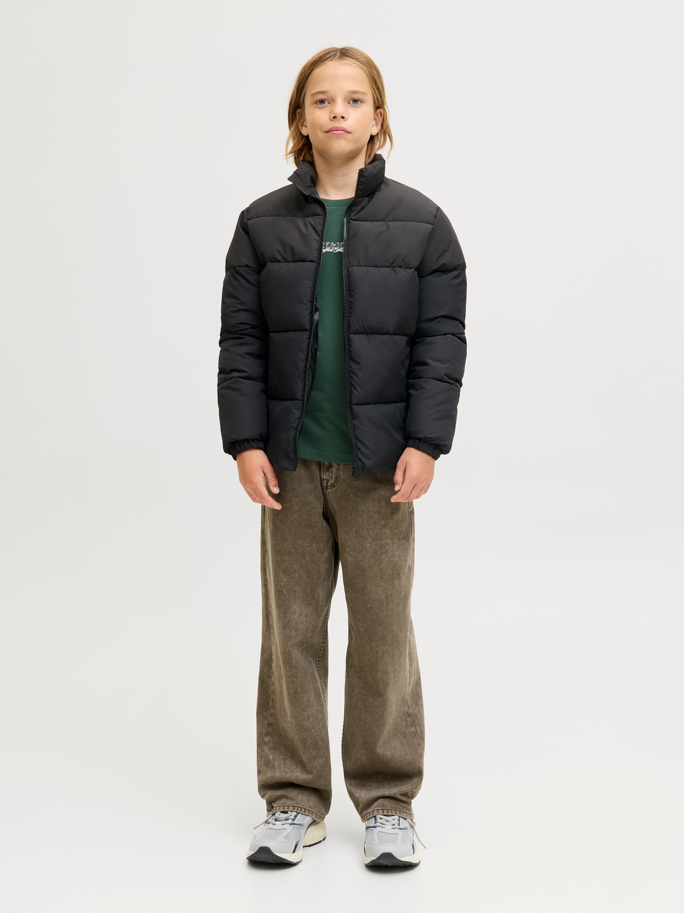 Jack & Jones Junior Steppjacke »JJMAZE PUFFER COLLAR JNR« ohne Kapuze