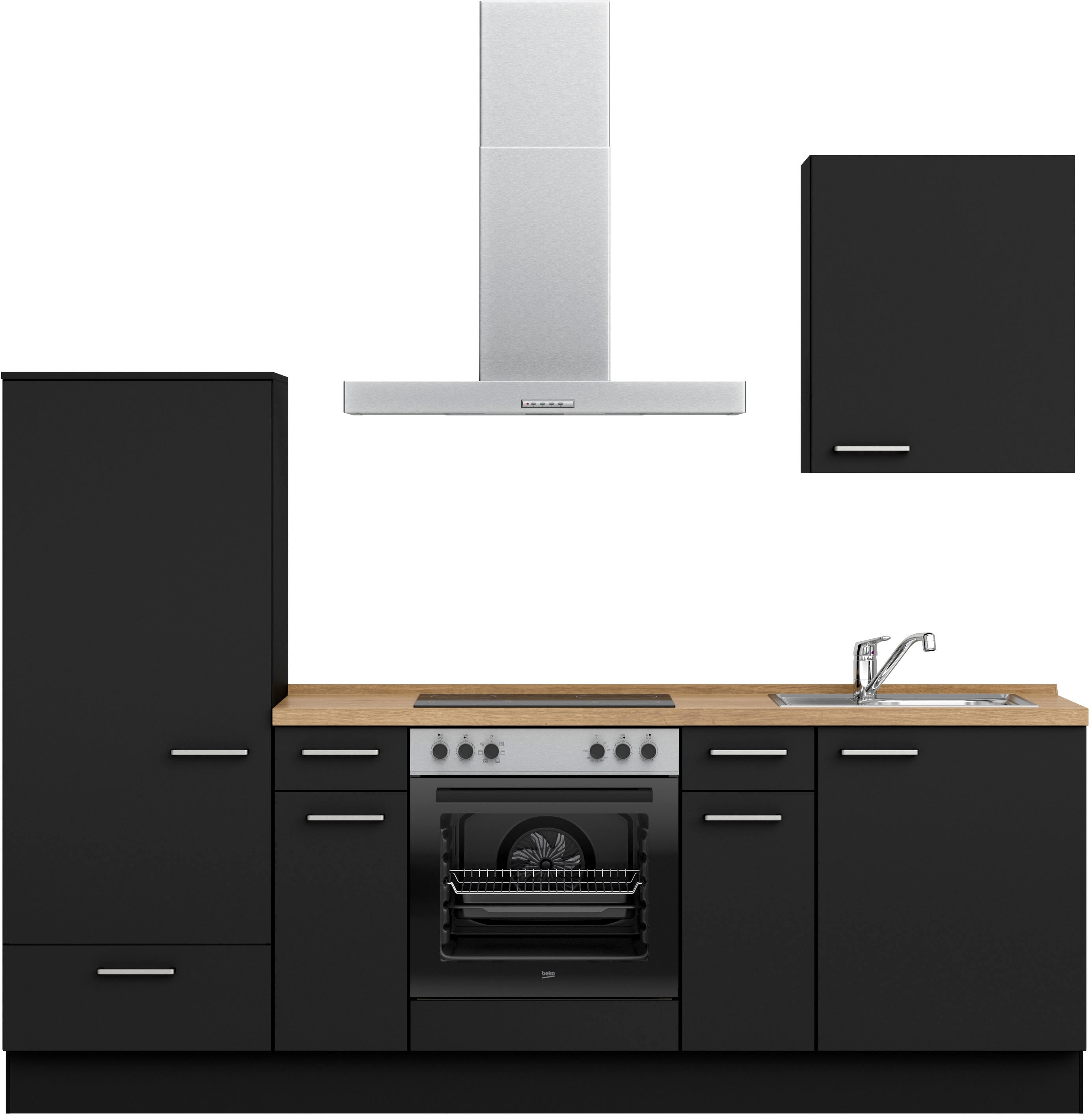 nobilia ""Touch I", NEU: individuell anpassbar mit gratis Profi-Beratung" vormontiert, Breite 240 cm, Ausrichtung wählbar, wahlw. mit E-Geräten