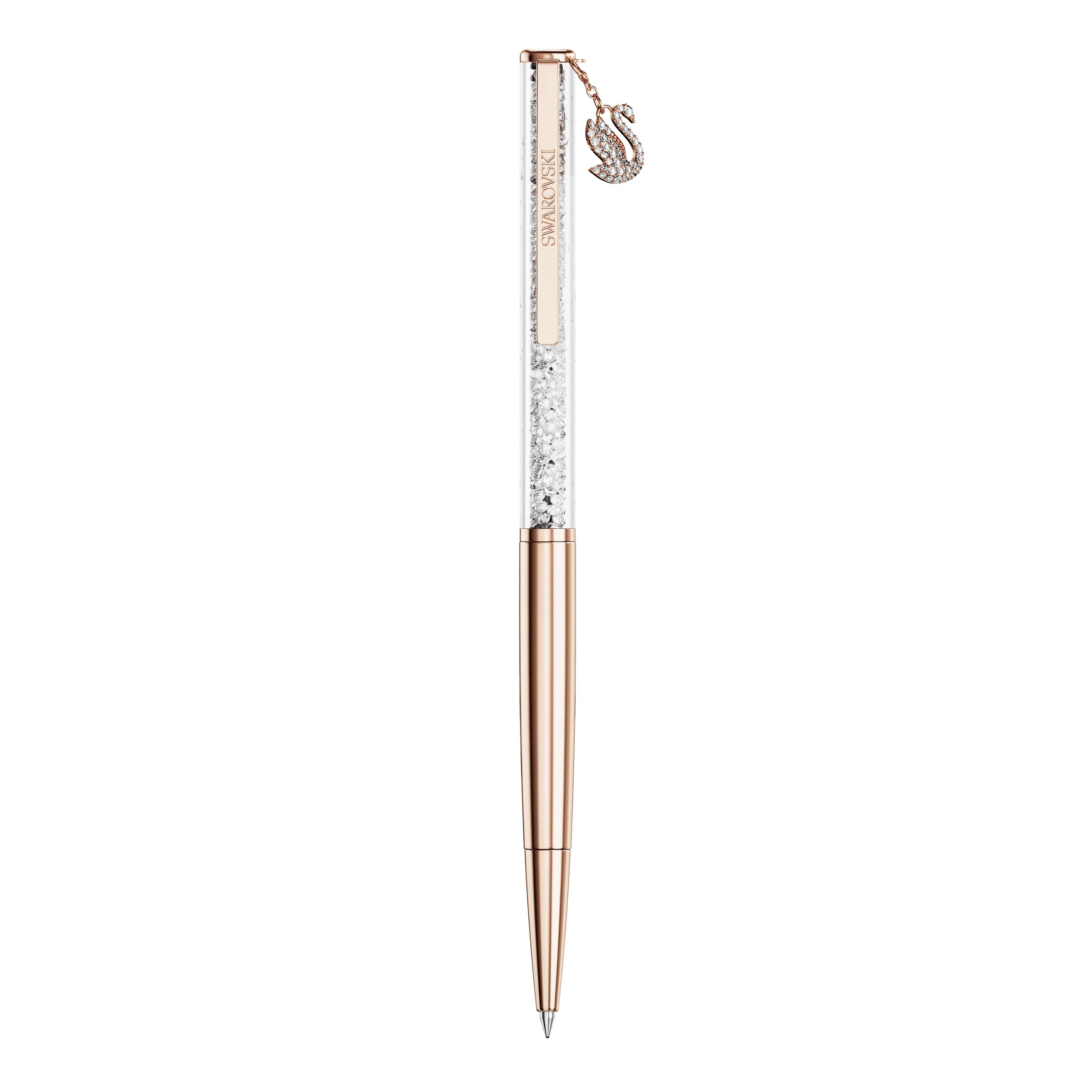 Swarovski Drehkugelschreiber »Schreibgerät Geschenk CRYSTALLINE mit Schwan-Charm« mit Swarovski® Kristallen