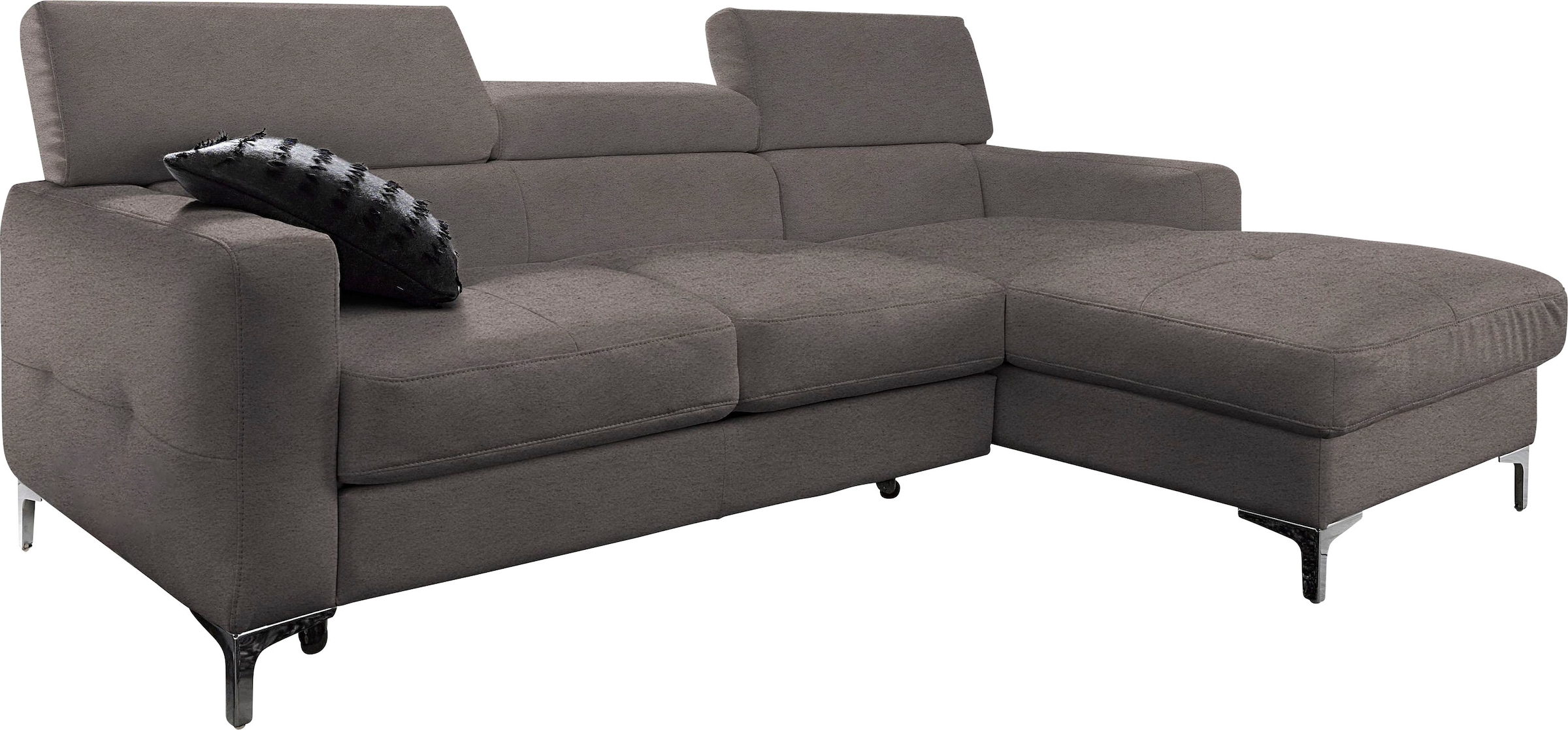 COTTA Ecksofa "Sammy L-Form" mit Kopfteilverstellung, wahlweise mit Schlaffunktion