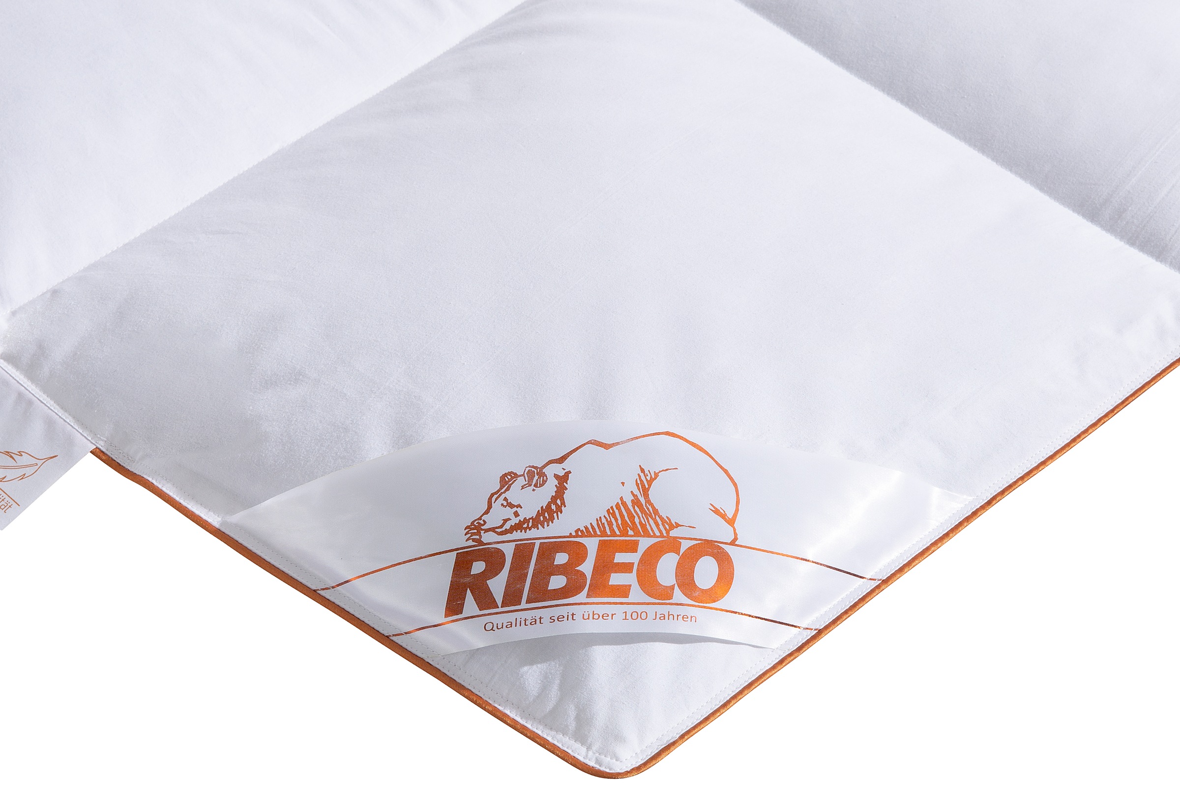 RIBECO Daunenbettdecke »Richard, Bettdecken für Sommer oder Winter, Made in Germany«, normal, Füllung 90% Daune & 10% Federn, Bezug Baumwolle, (1 St.), Bettdecke 135x200 cm, 155x220 cm und weitere Größen, Decke