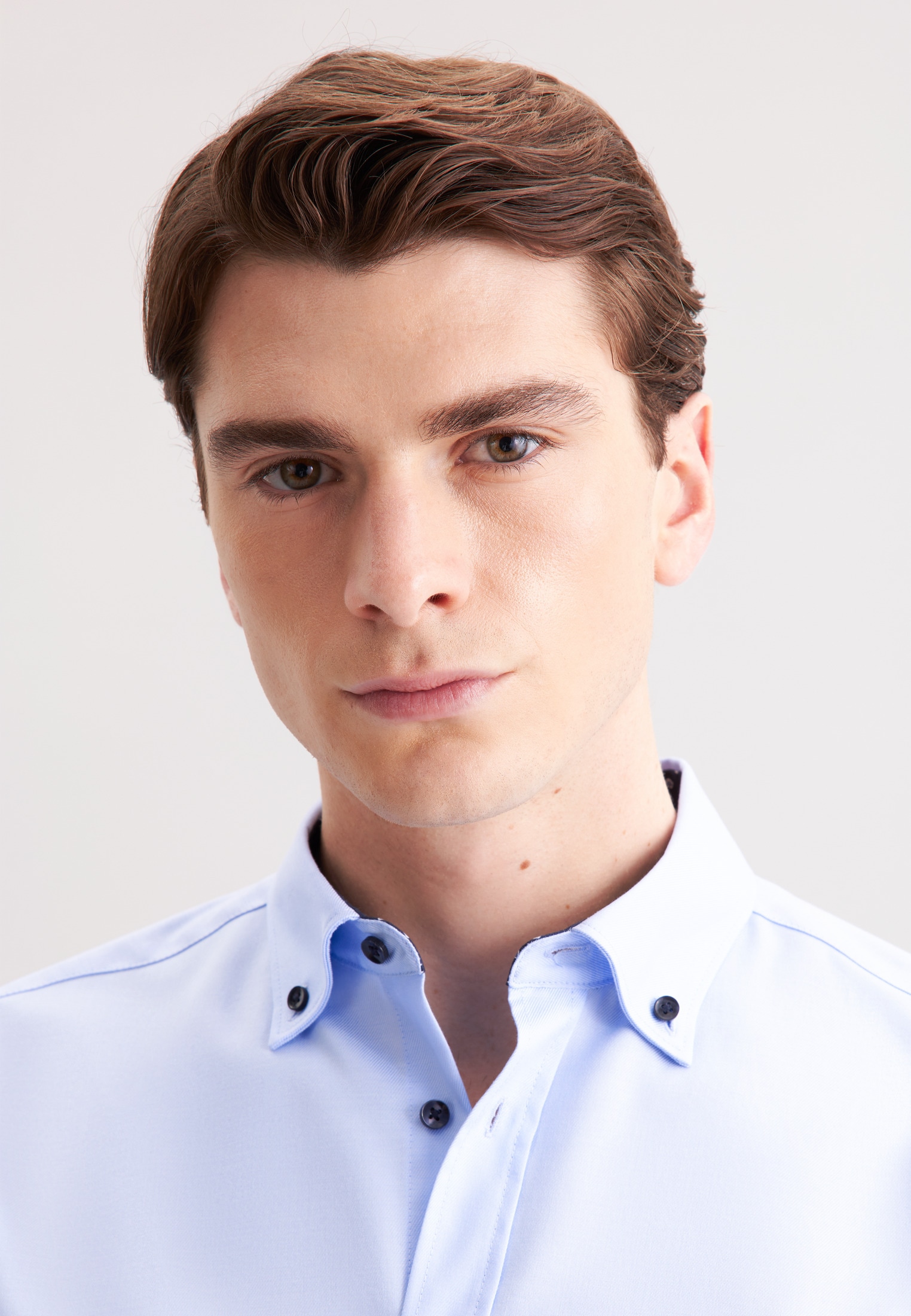 seidensticker Businesshemd »Regular«, Regular 1/1 Button-Down-Kragen Uni